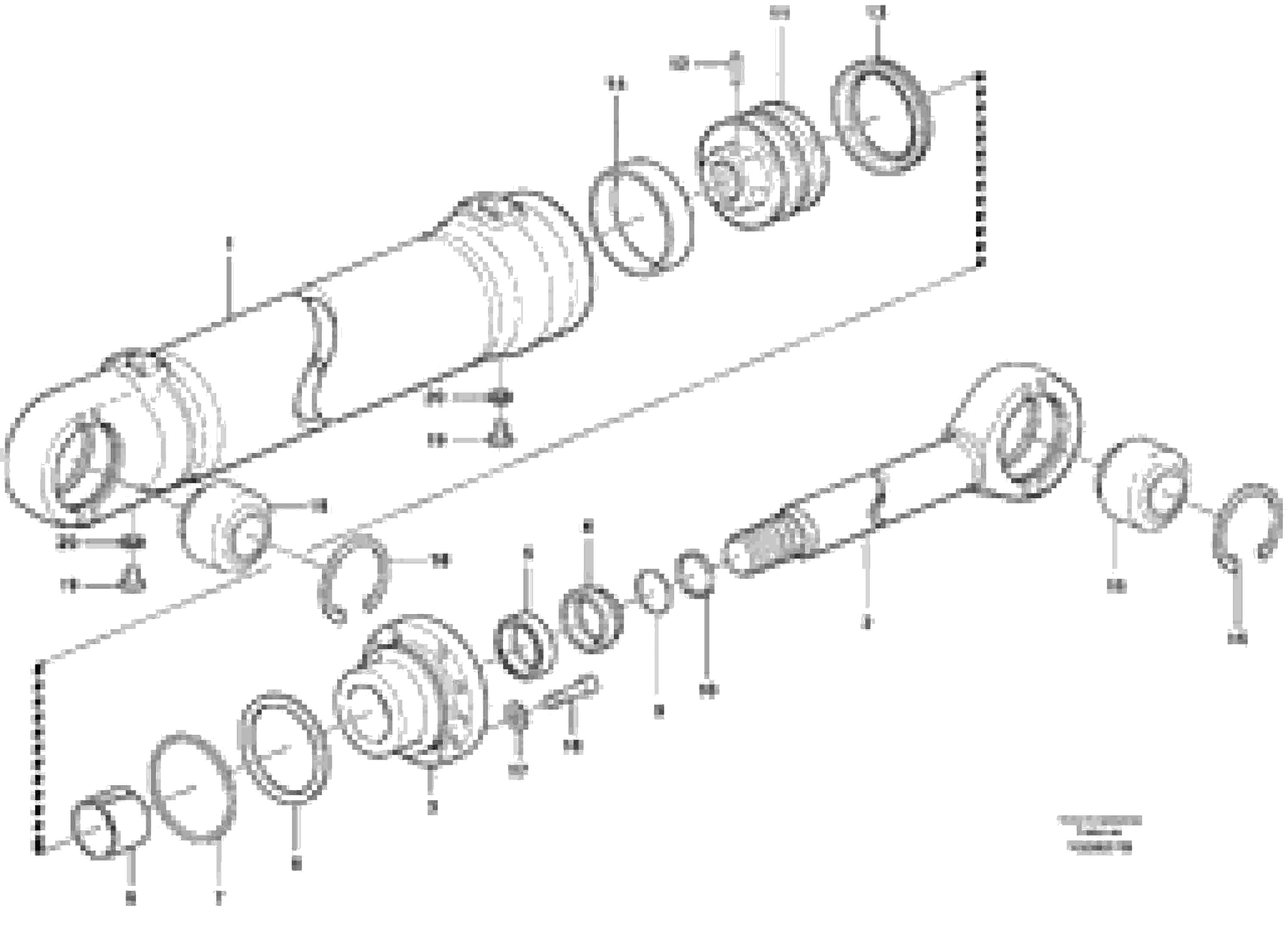 Схема запчастей Volvo L180E - 8699 Hydraulic cylinder, tilting L180E HIGH-LIFT S/N 5004 - 7398