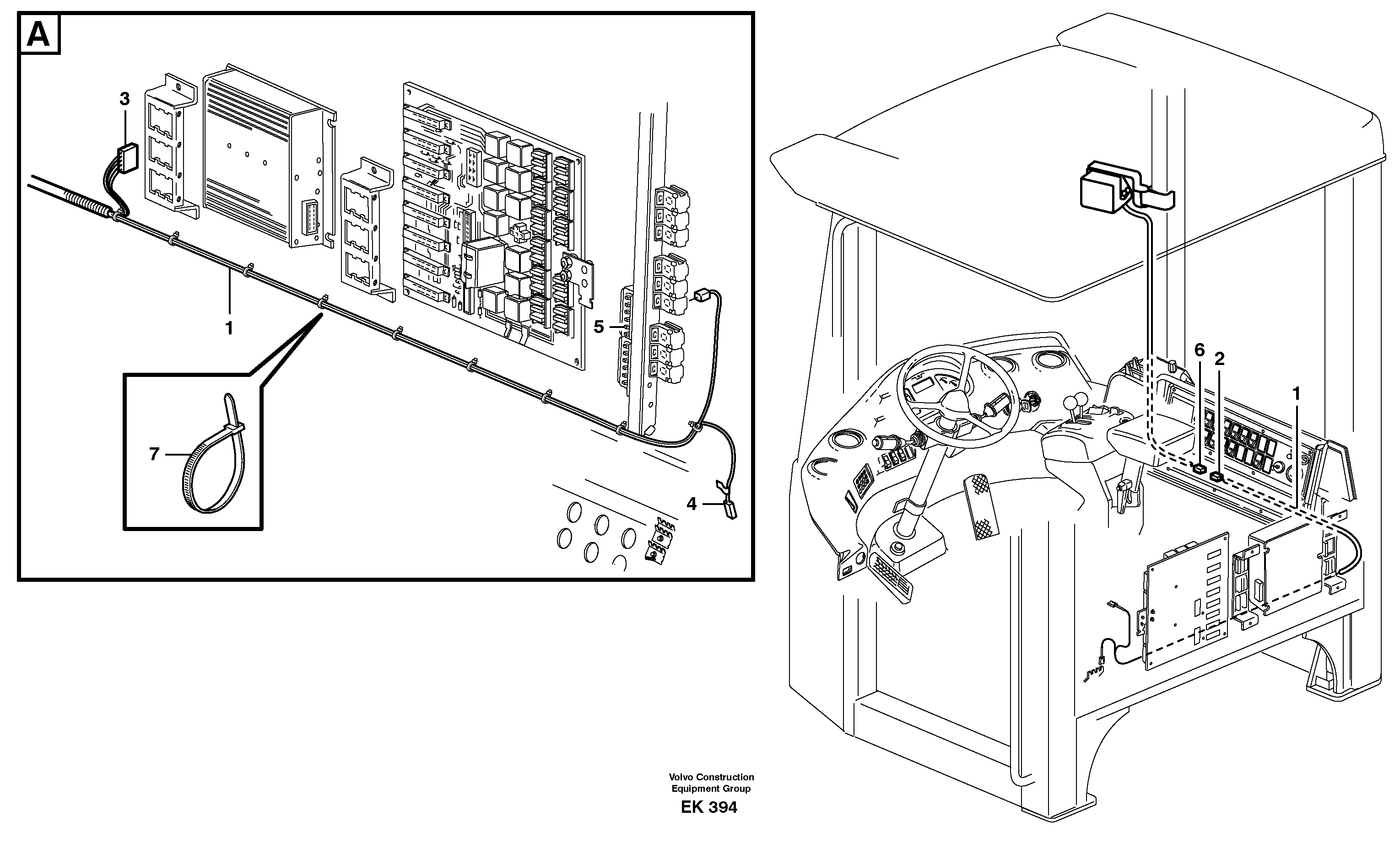 Схема запчастей Volvo L180E - 62202 Cable harness for monitor L180E HIGH-LIFT S/N 5004 - 7398