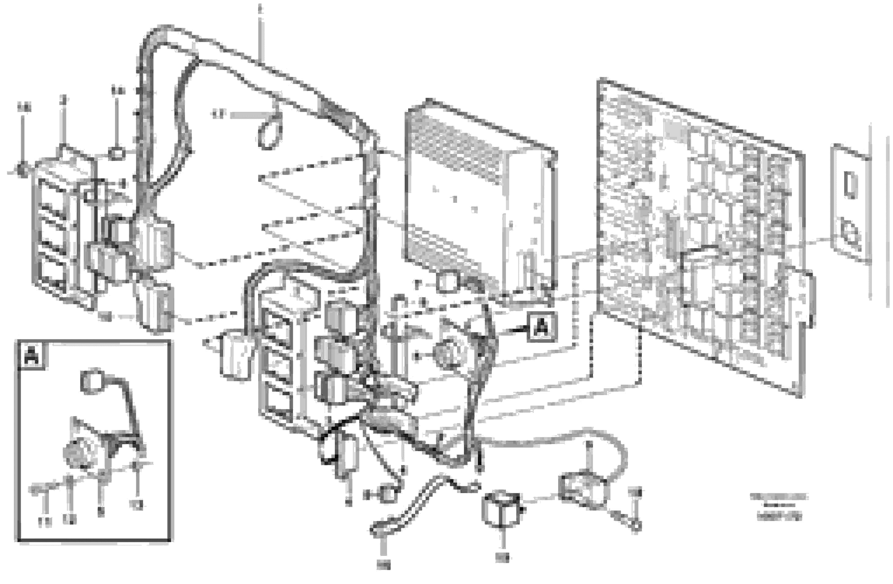 Схема запчастей Volvo L180E - 59890 Electrical distribut.unit and cable harness L180E HIGH-LIFT S/N 5004 - 7398