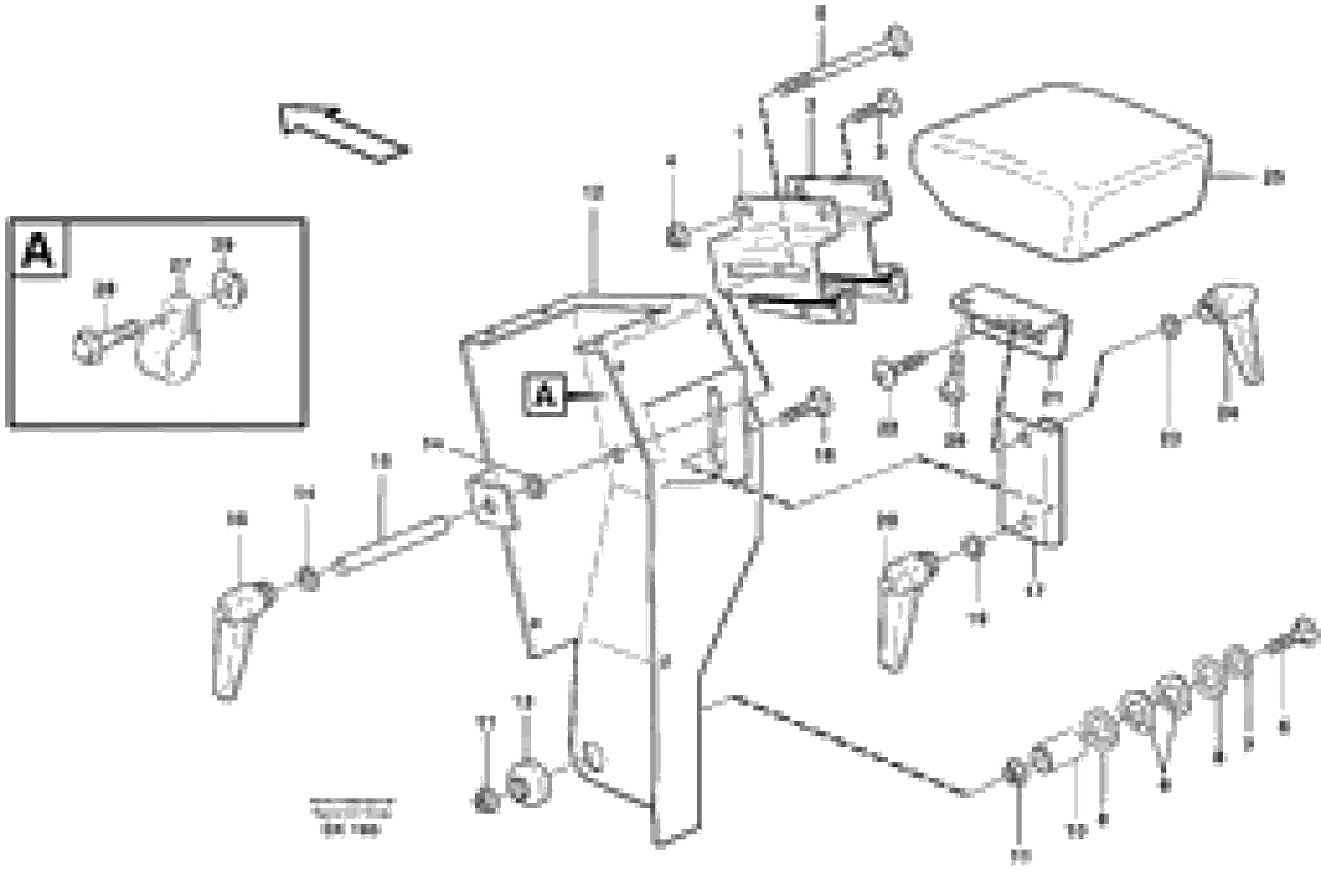 Схема запчастей Volvo L180E - 90190 Armrest L180E S/N 8002 - 9407