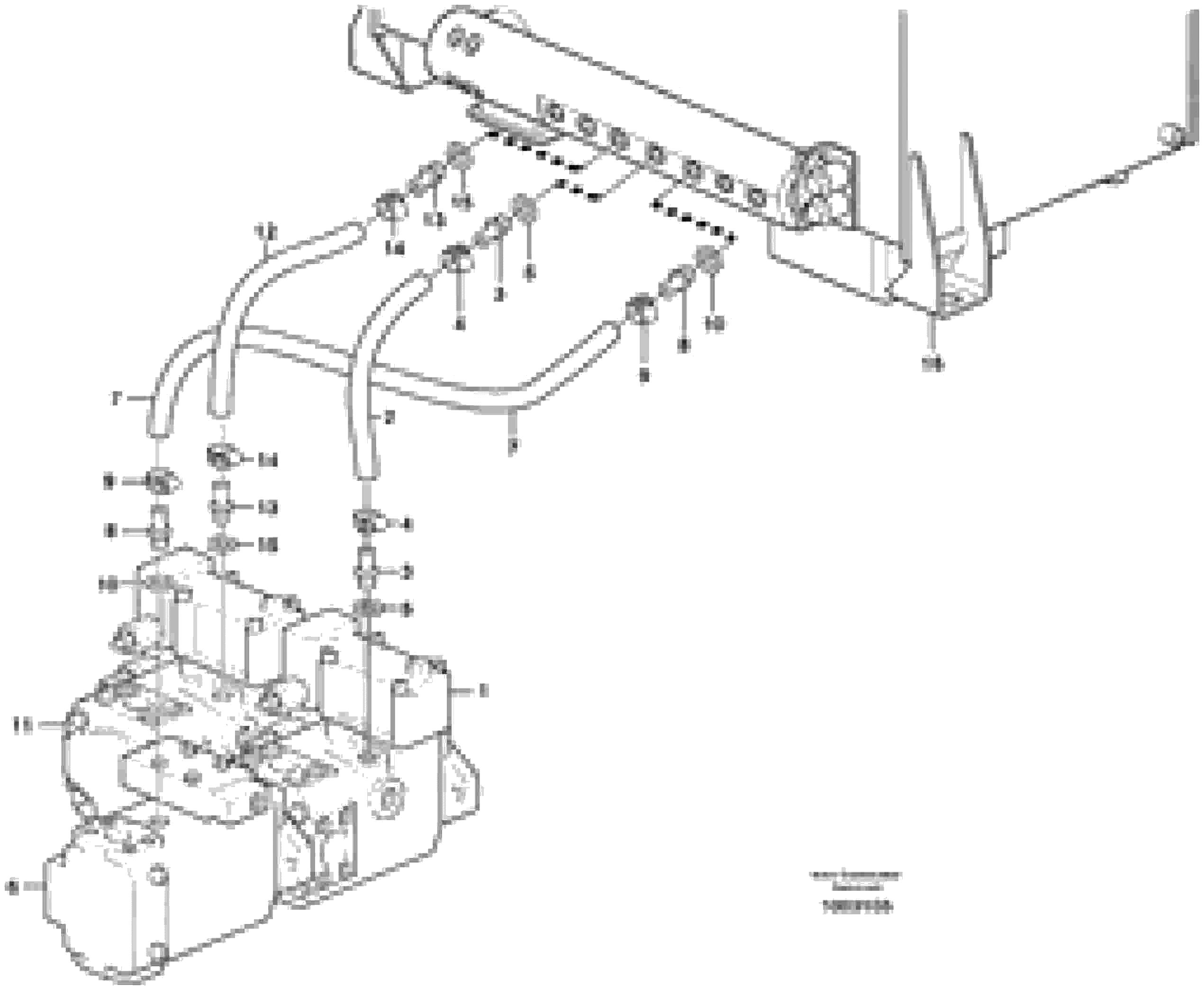 Схема запчастей Volvo L180E - 2989 Oil-bleed line, pump L180E S/N 8002 - 9407