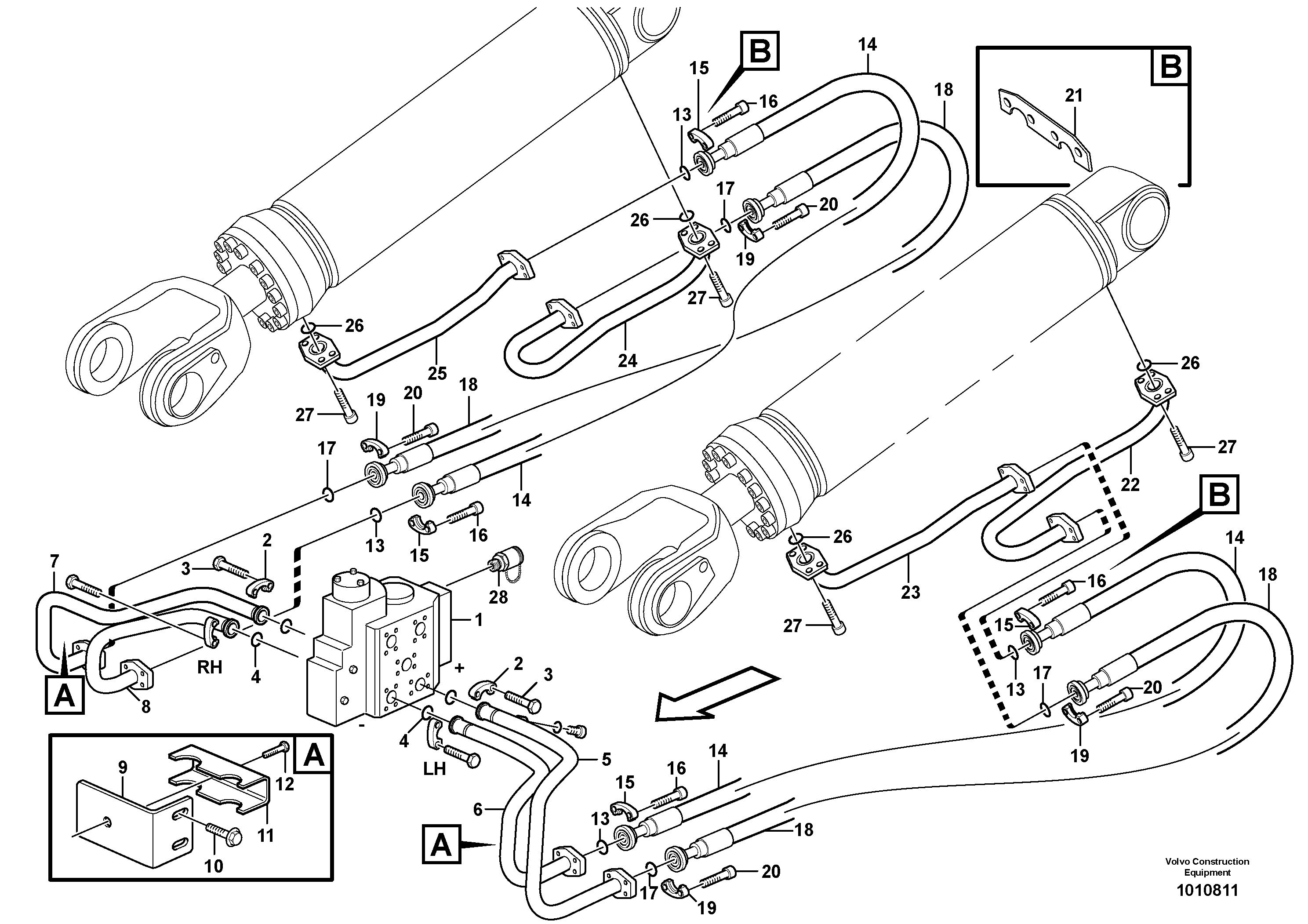 Схема запчастей Volvo L180E - 77889 Lift function L180E S/N 8002 - 9407