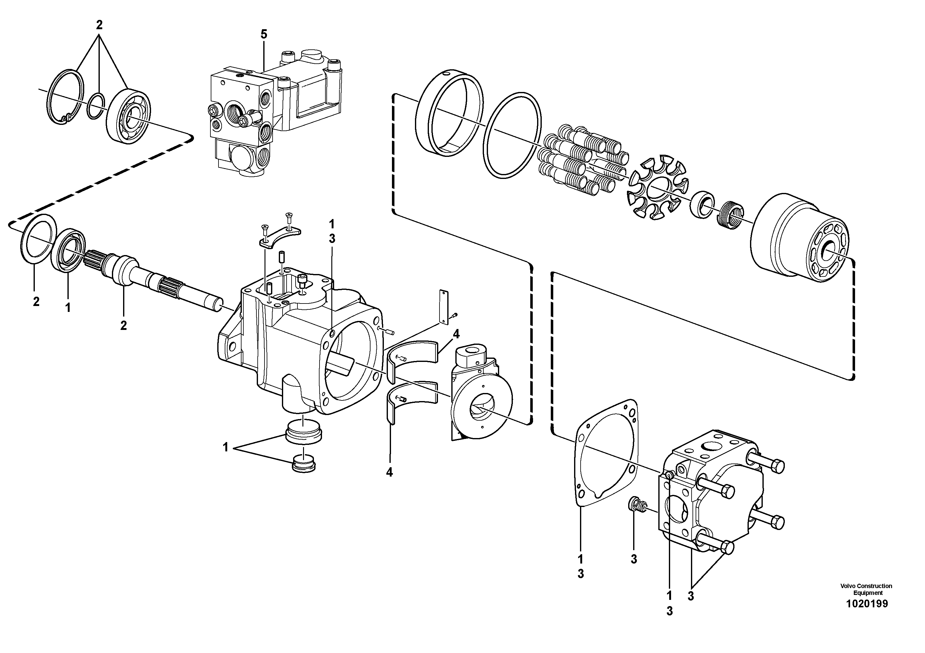 Схема запчастей Volvo L180E - 39948 Гидронасос (основной насос) L180E HIGH-LIFT S/N 8002 - 9407