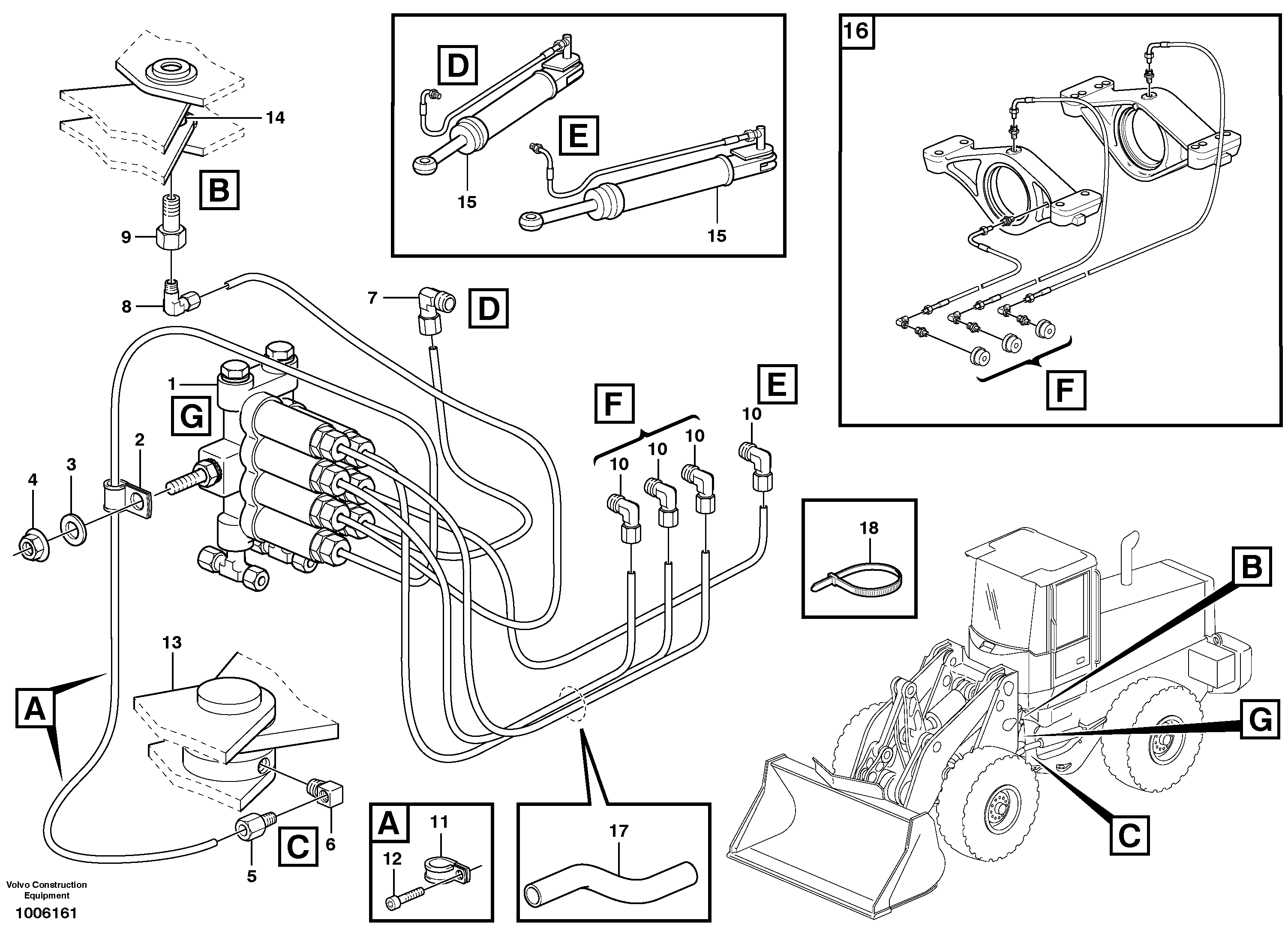 Схема запчастей Volvo L180E - 71317 Distribution block, B1 L180E S/N 5004 - 7398 S/N 62501 - 62543 USA