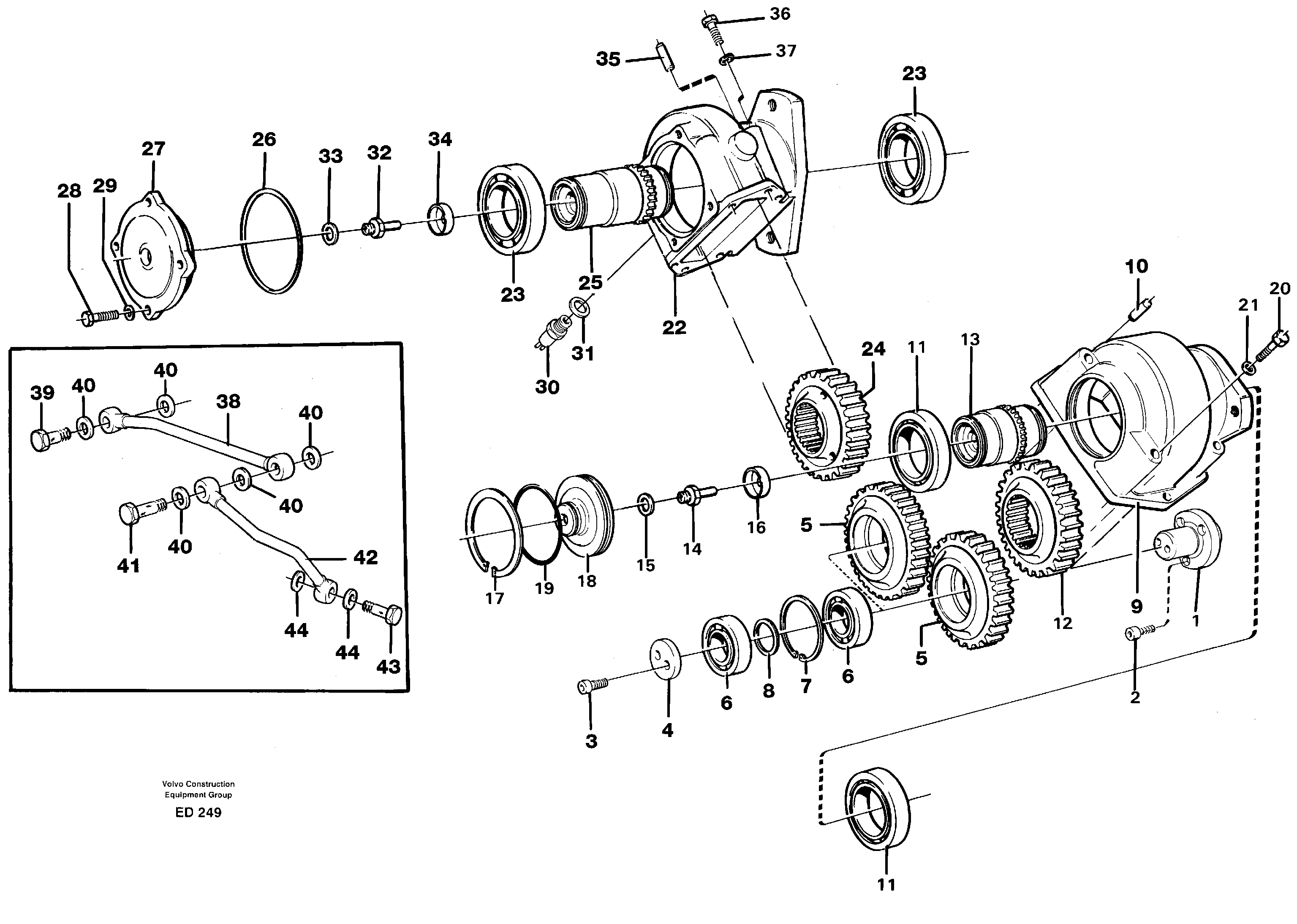 Схема запчастей Volvo L90D - 35605 Pump drive L90D