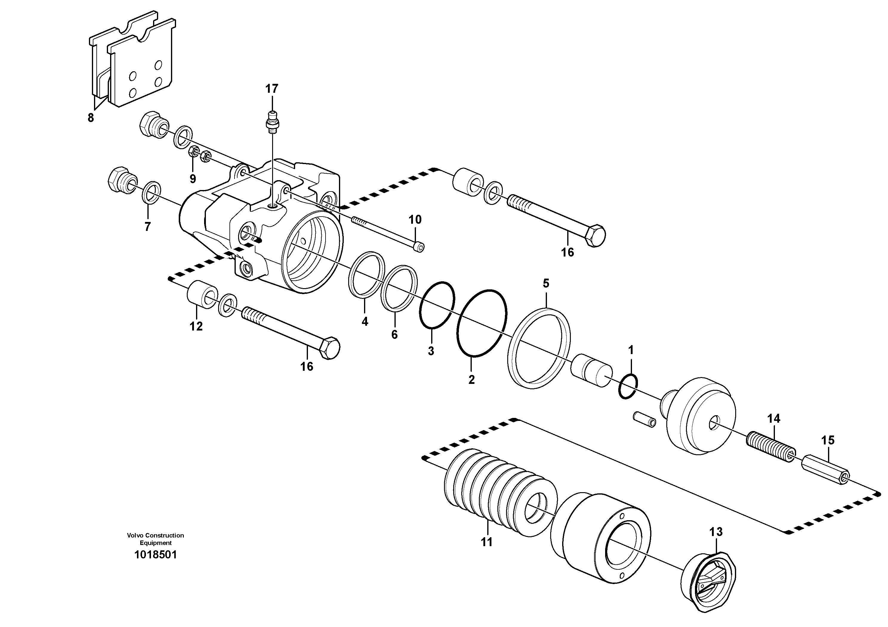 Схема запчастей Volvo L90D - 49191 Parking brake L90D