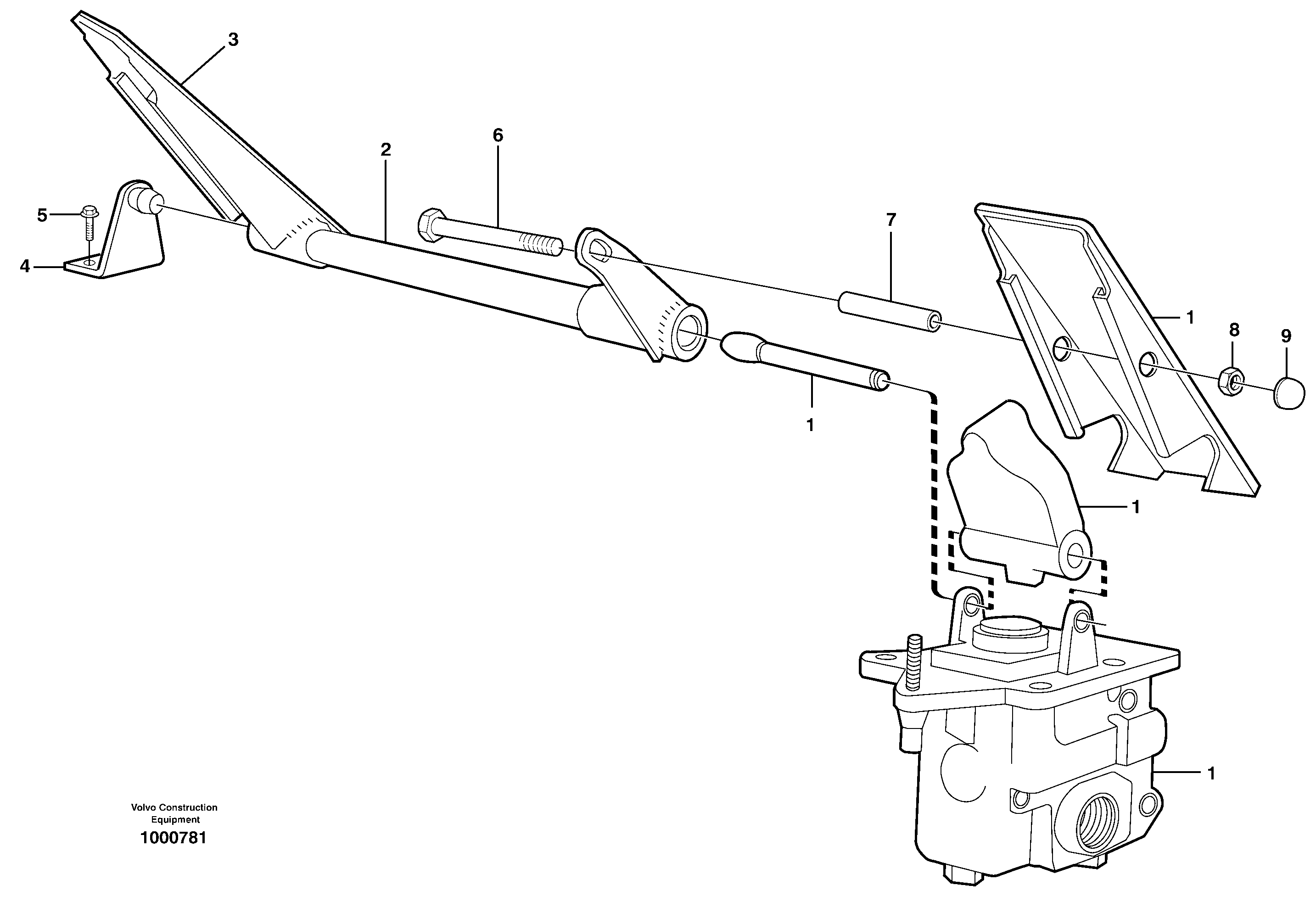 Схема запчастей Volvo L90D - 27356 Double brake pedals L90D