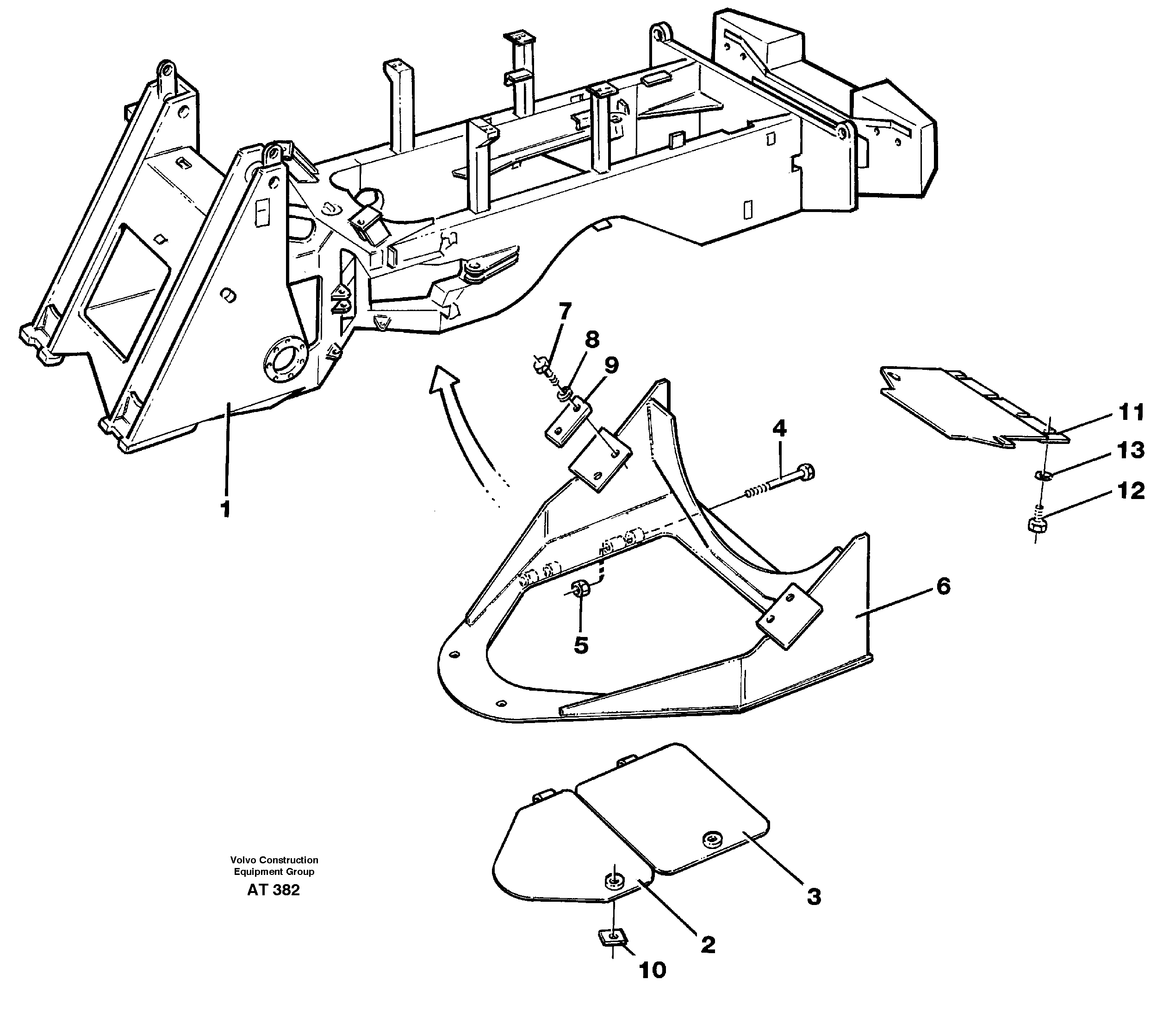 Схема запчастей Volvo L90D - 66310 Protecting plates L90D