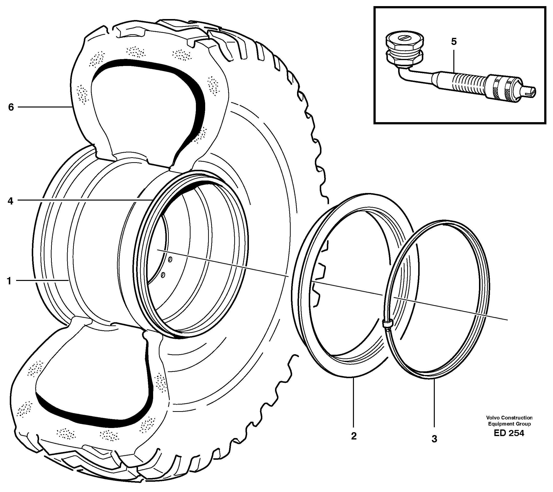 Схема запчастей Volvo L90D - 22015 Wheels L90D