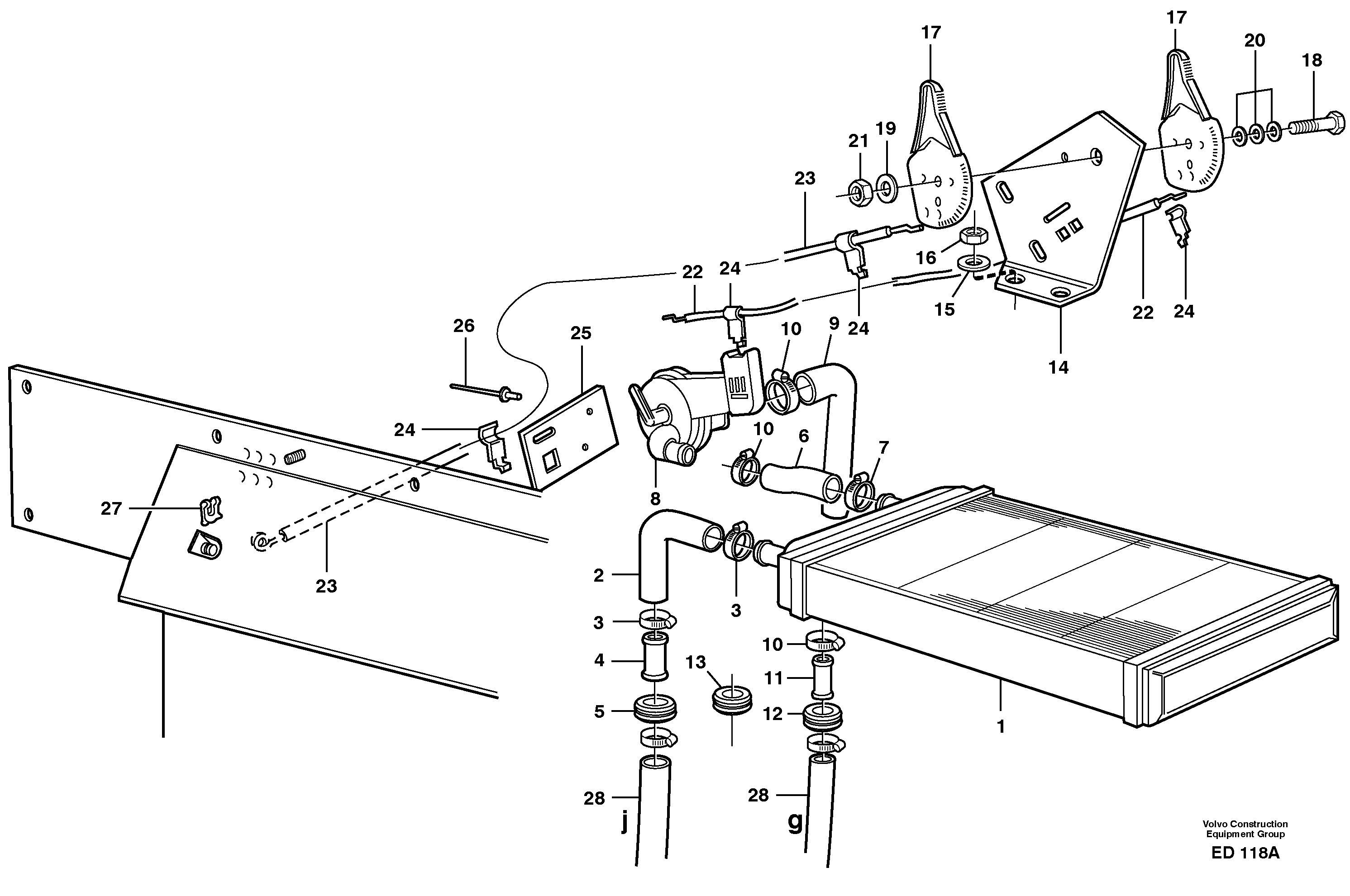 Схема запчастей Volvo L90D - 67473 Radiator and control L90D