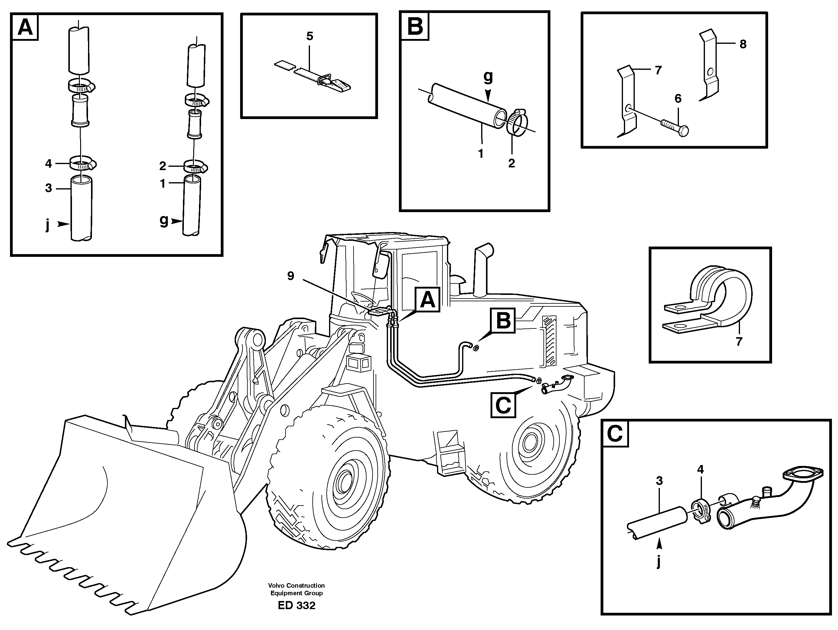 Схема запчастей Volvo L90D - 84916 Система отопления (обогрева) L90D