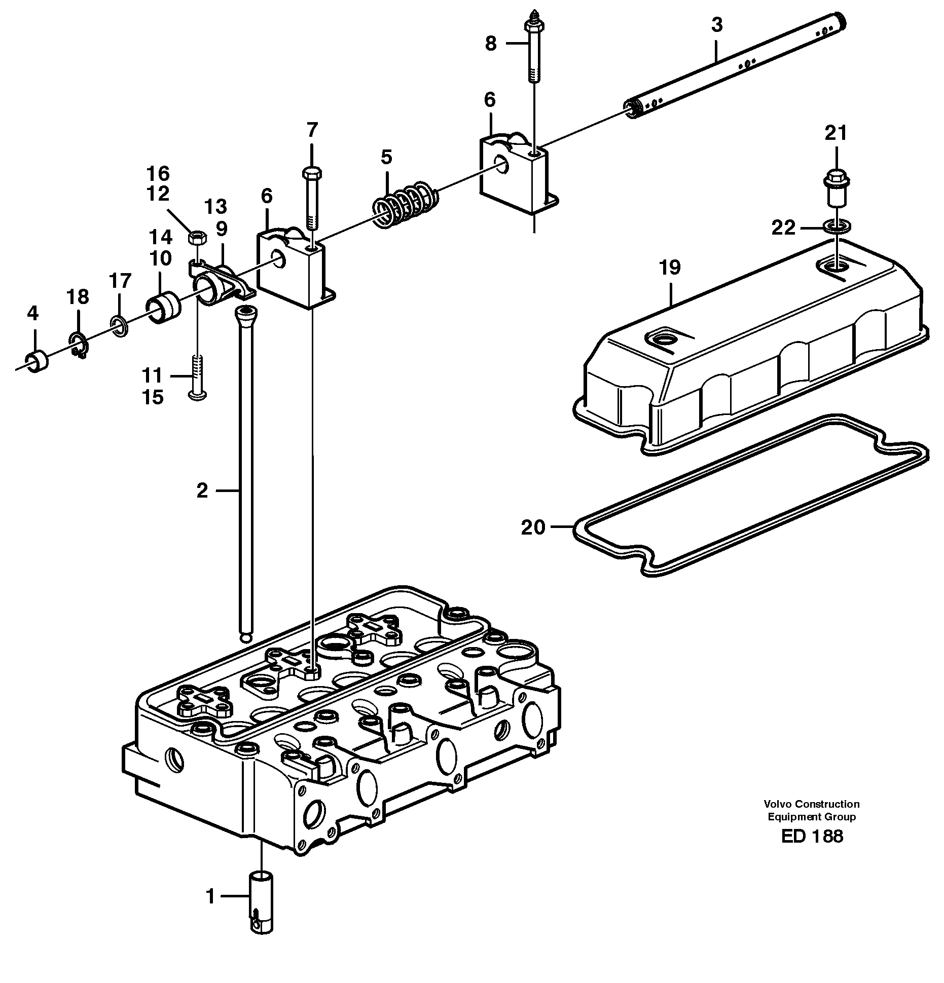 Схема запчастей Volvo L90D - 35098 Valve mechanism L90D