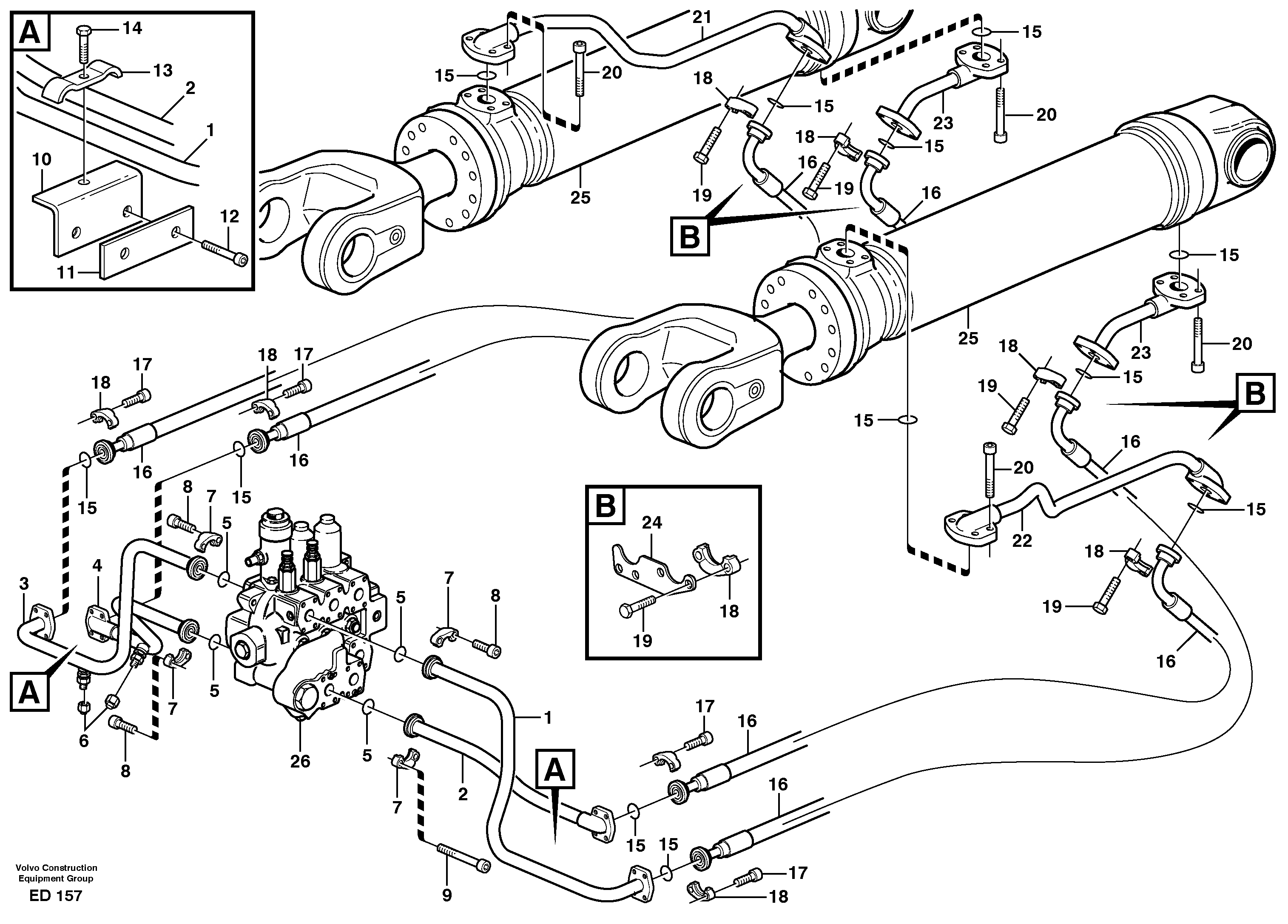 Схема запчастей Volvo L90D - 51702 Hydraulic system, lift function L90D