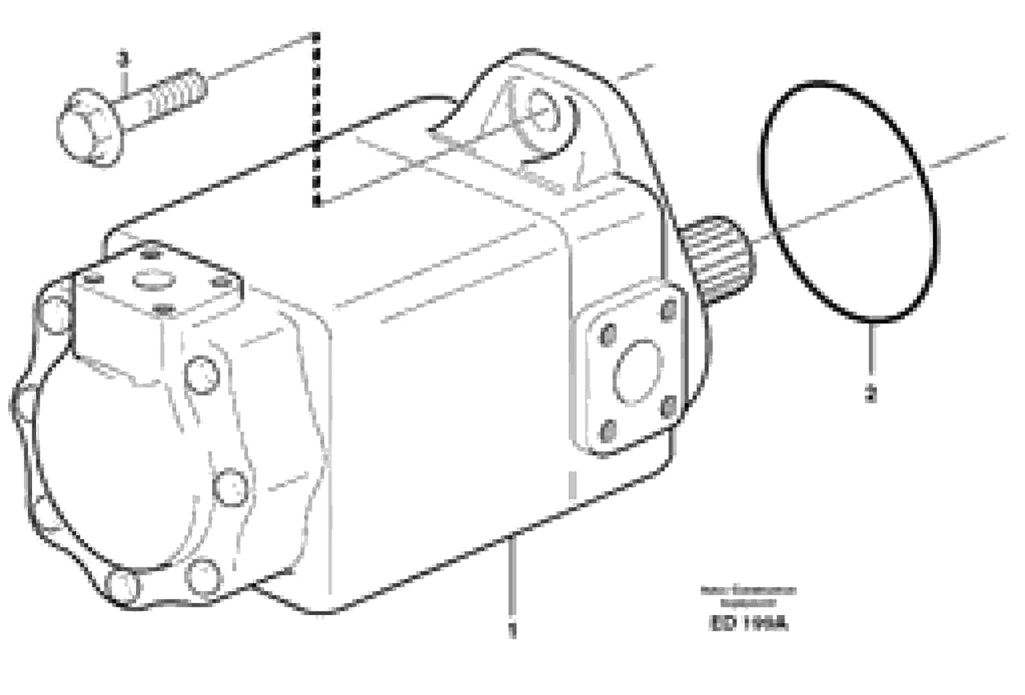 Схема запчастей Volvo L90D - 30193 Hydraulic pump with fitting parts L90D