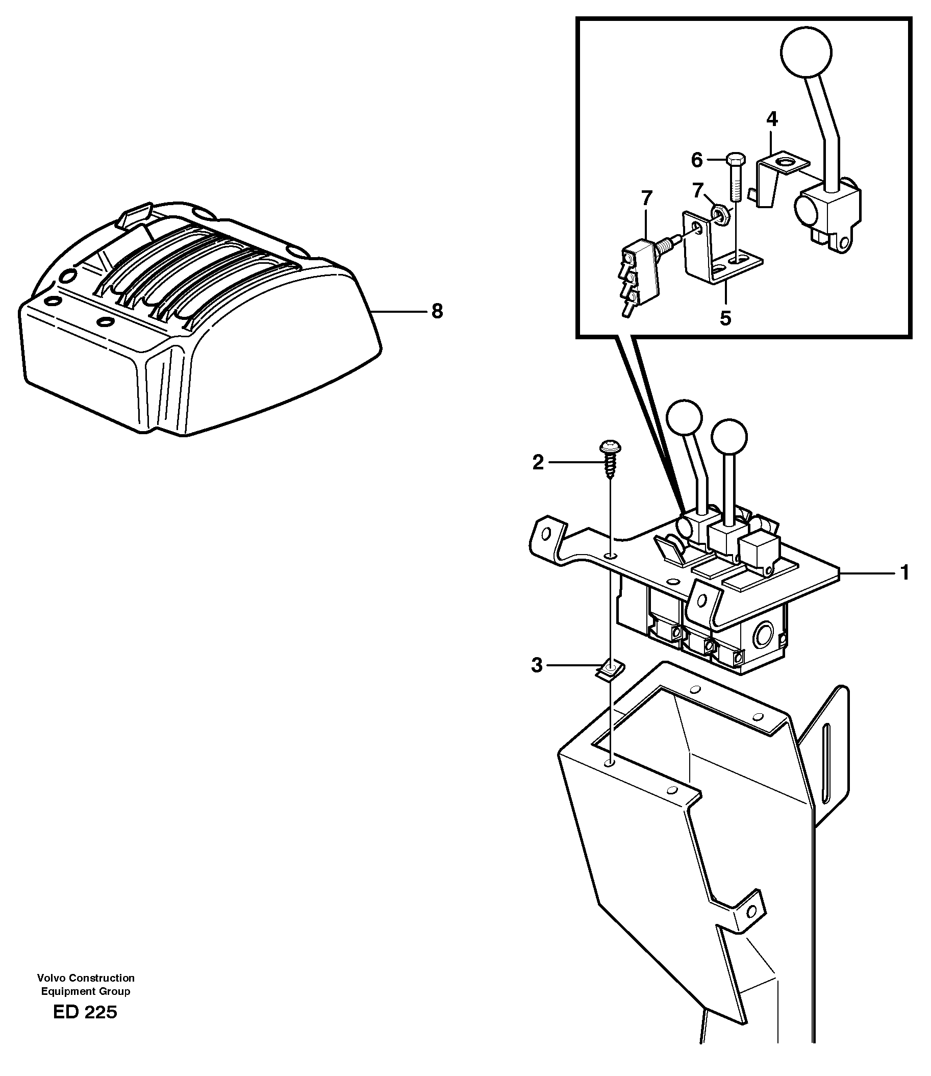 Схема запчастей Volvo L90D - 30194 Servo valve with fitting parts L90D