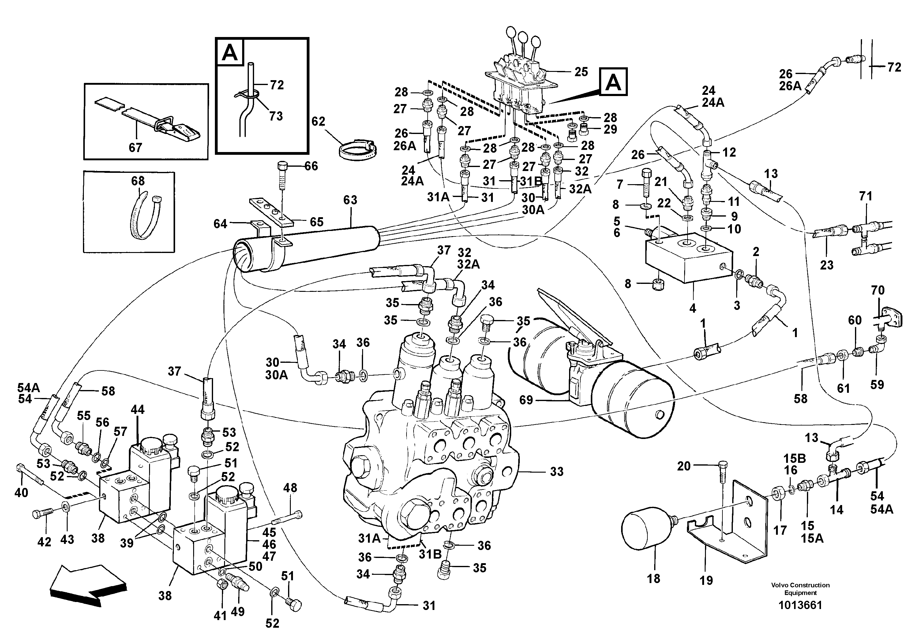 Схема запчастей Volvo L90D - 82631 Servo - hydraulic L90D