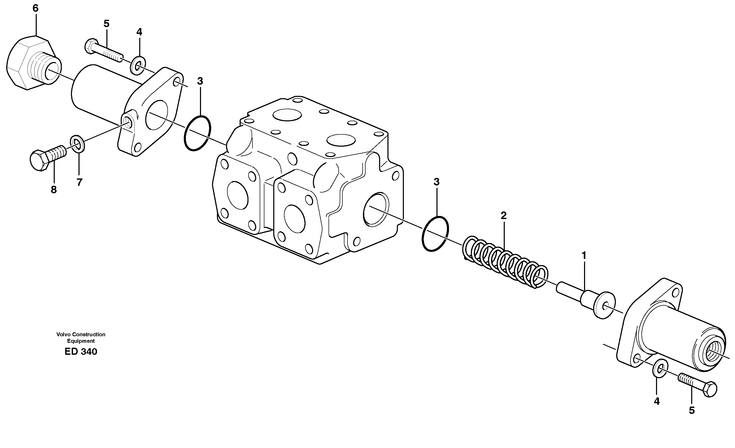 Схема запчастей Volvo L90D - 30198 Reversing valve L90D