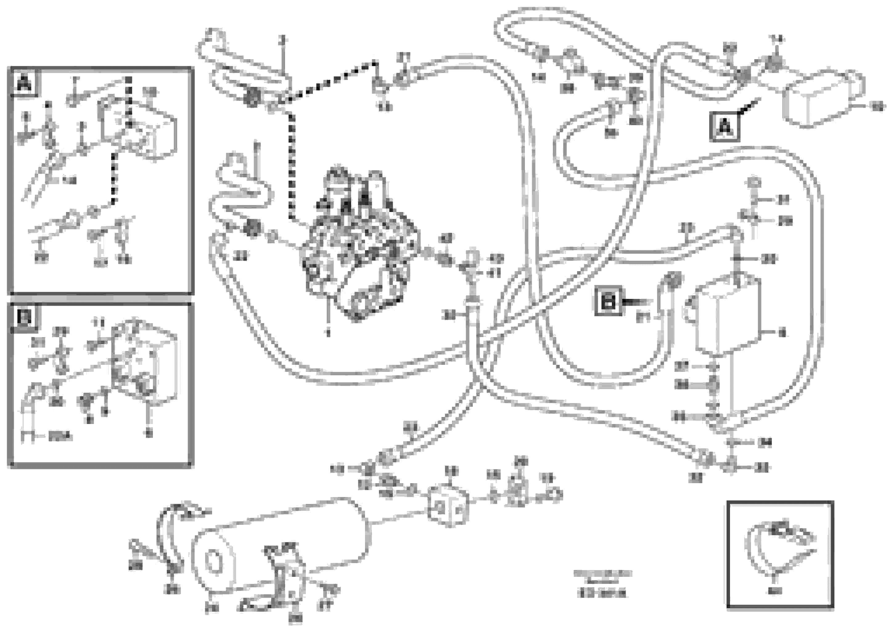 Схема запчастей Volvo L90D - 70746 Boom suspension system L90D