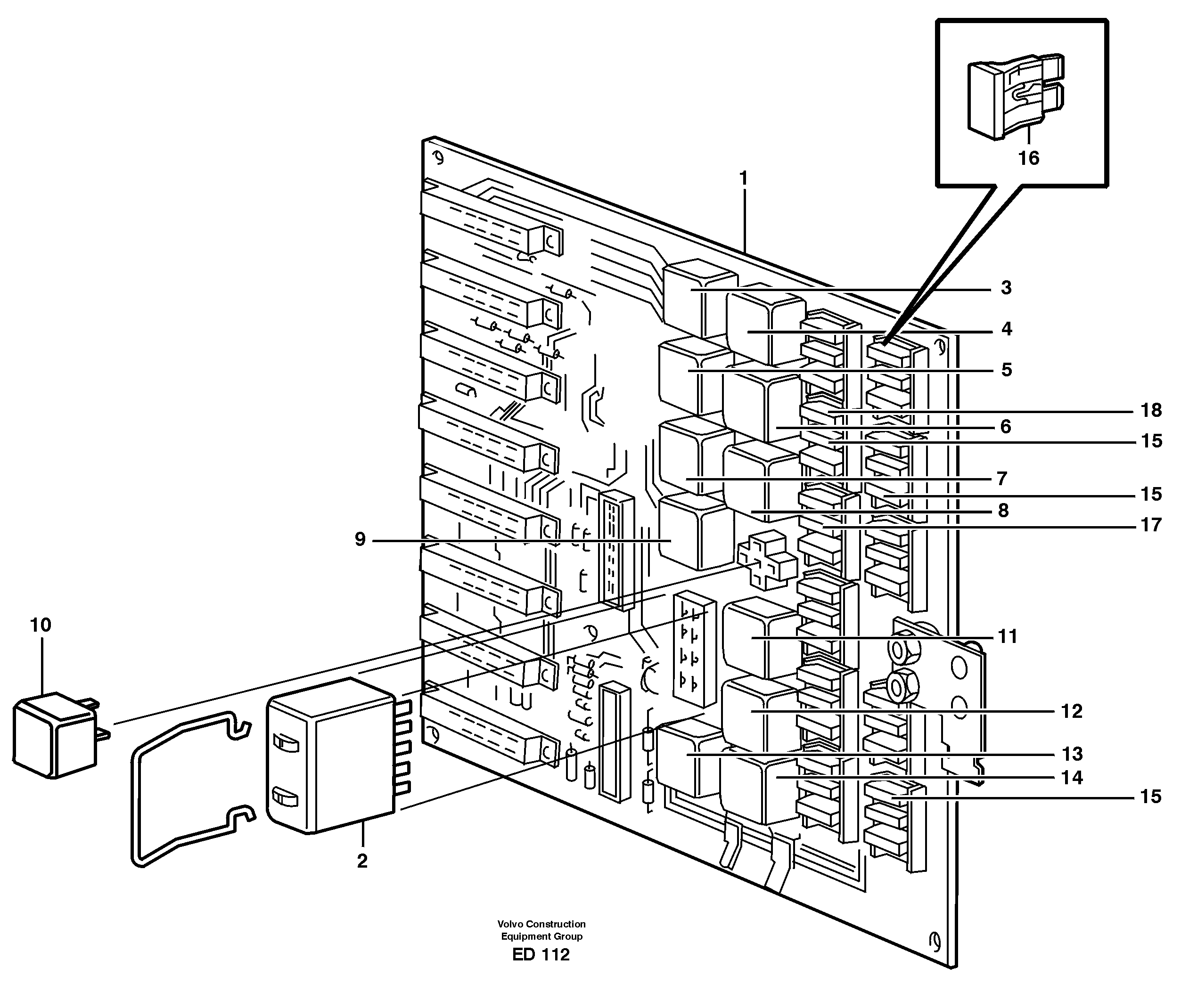 Схема запчастей Volvo L90D - 66059 Circuit board L90D