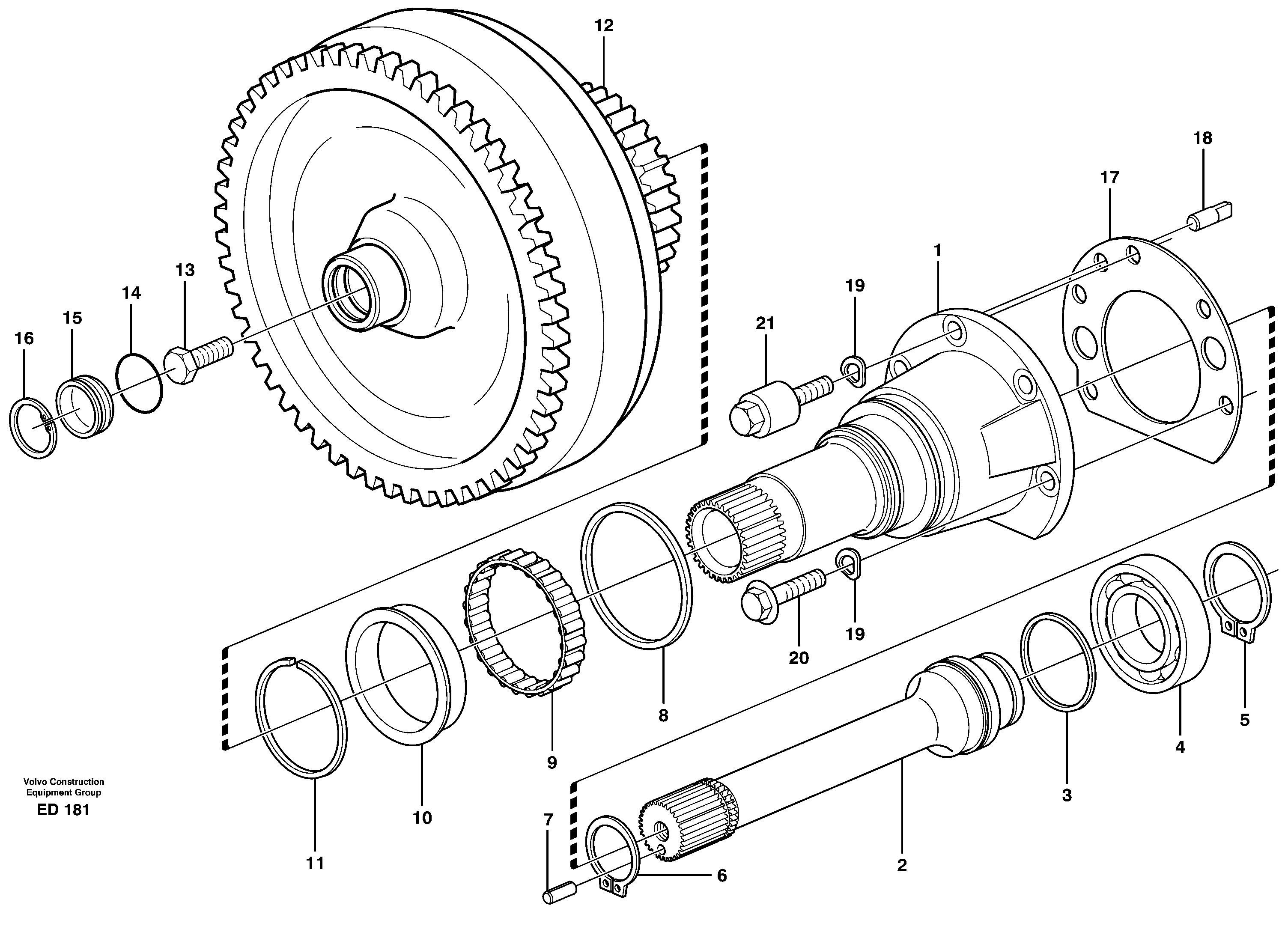 Схема запчастей Volvo L90D - 34687 Torque converter L90D