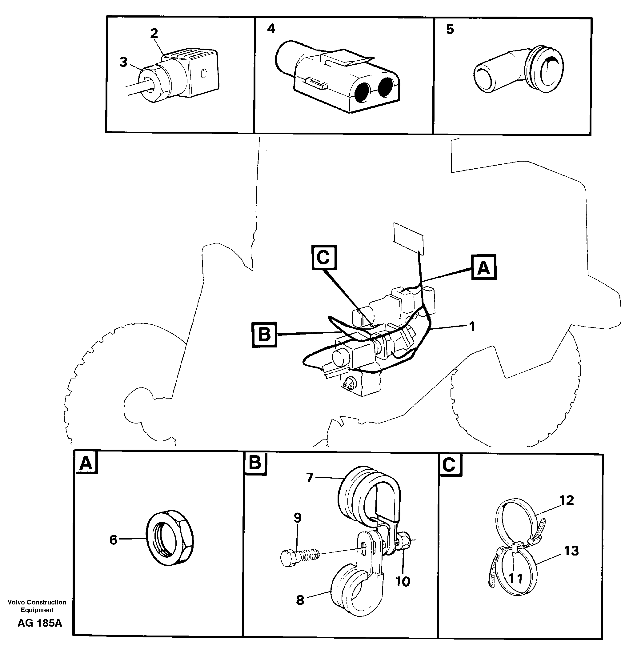 Схема запчастей Volvo L50C - 51063 Cable harness Transmission L50B/L50C VOLVO BM VOLVO BM L50B/L50C SER NO - 10966