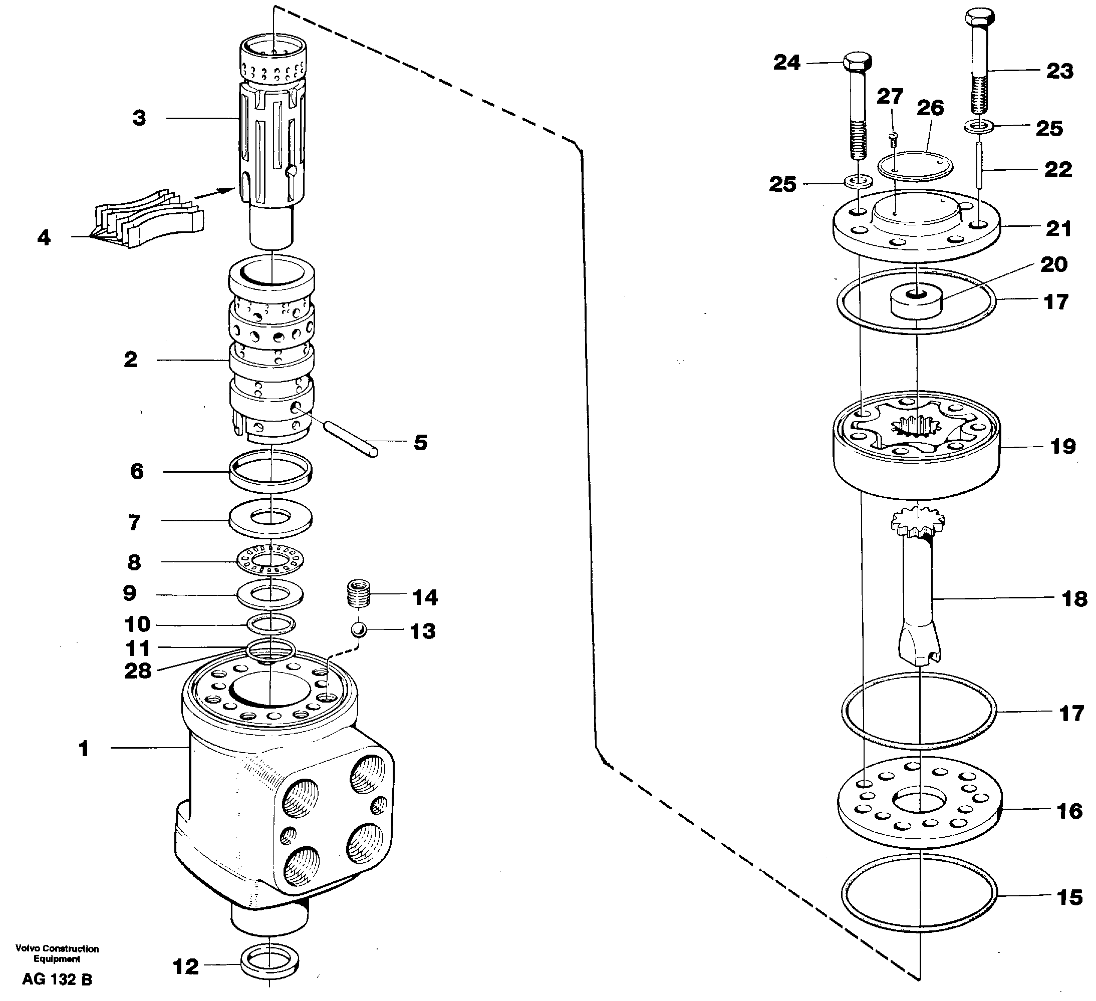 Схема запчастей Volvo L50C - 28016 Steering unit L50B/L50C VOLVO BM VOLVO BM L50B/L50C SER NO - 10966