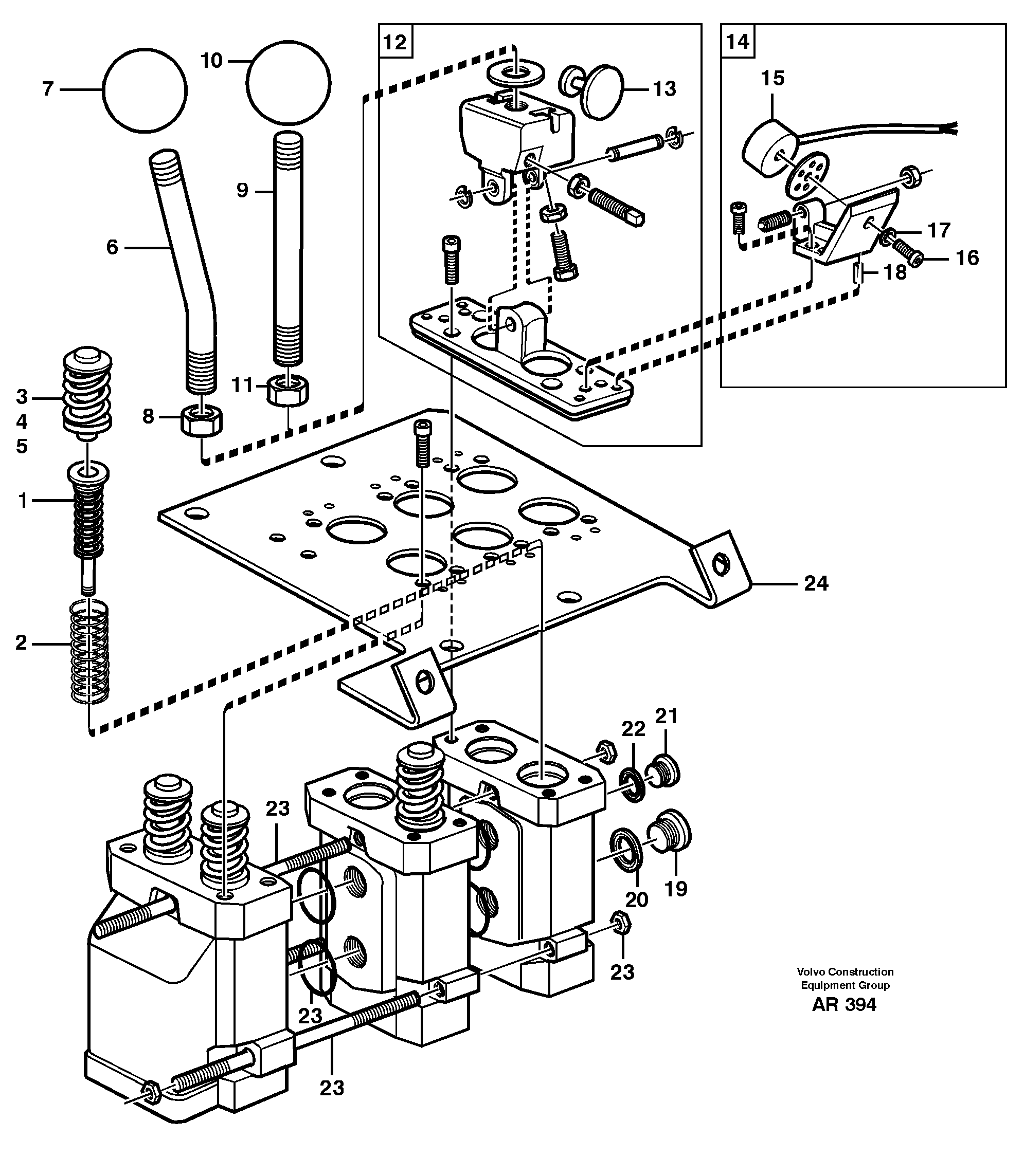 Схема запчастей Volvo L50C - 96880 Servo valve L50C S/N 10967-, OPEN ROPS S/N 35001-