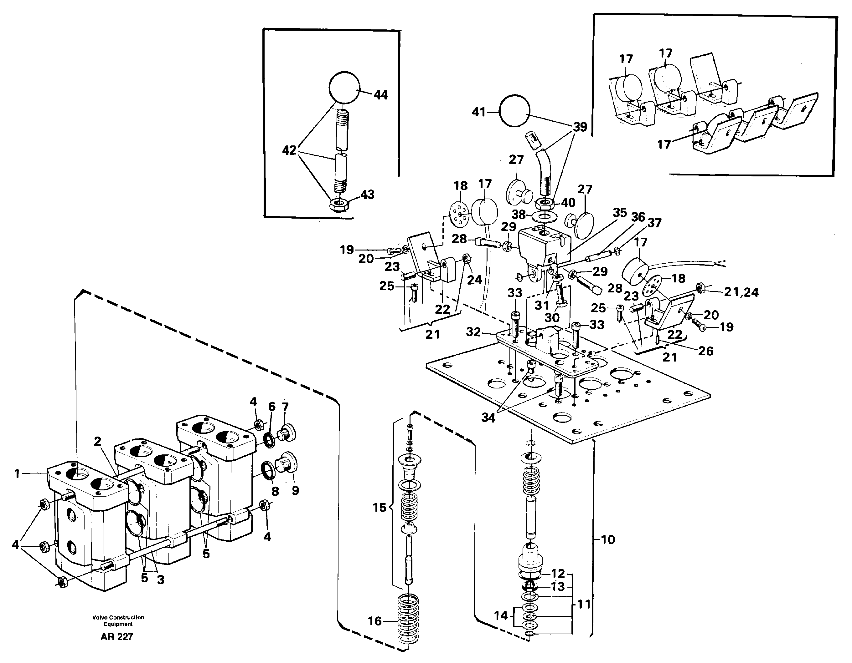 Схема запчастей Volvo L50C - 97609 Servo valve L50C S/N 10967-, OPEN ROPS S/N 35001-