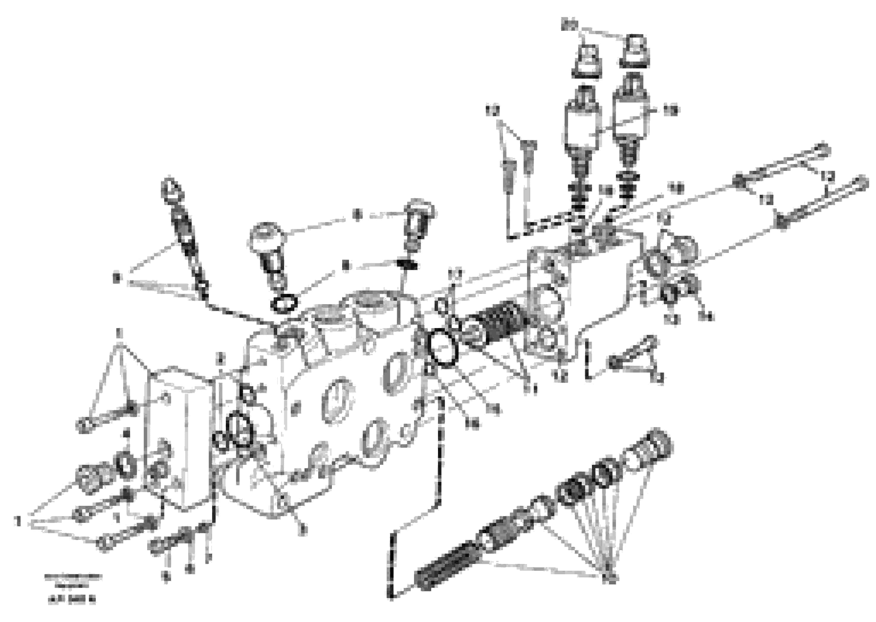 Схема запчастей Volvo L50C - 78452 Valve section L50C S/N 10967-, OPEN ROPS S/N 35001-