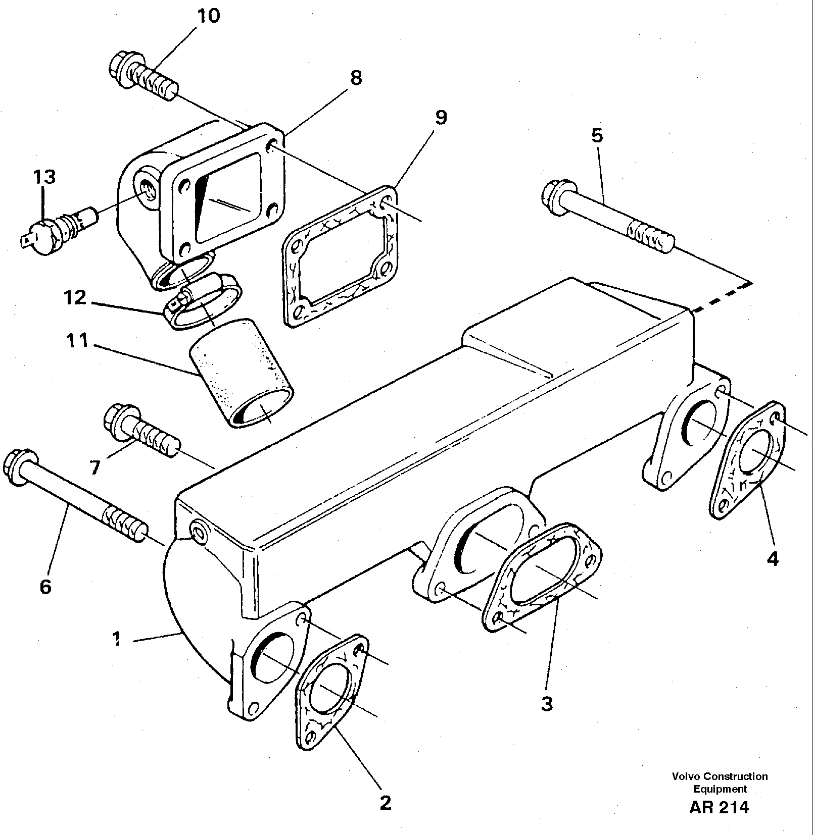 Схема запчастей Volvo L50C - 5616 Inlet manifold L50C S/N 10967-, OPEN ROPS S/N 35001-