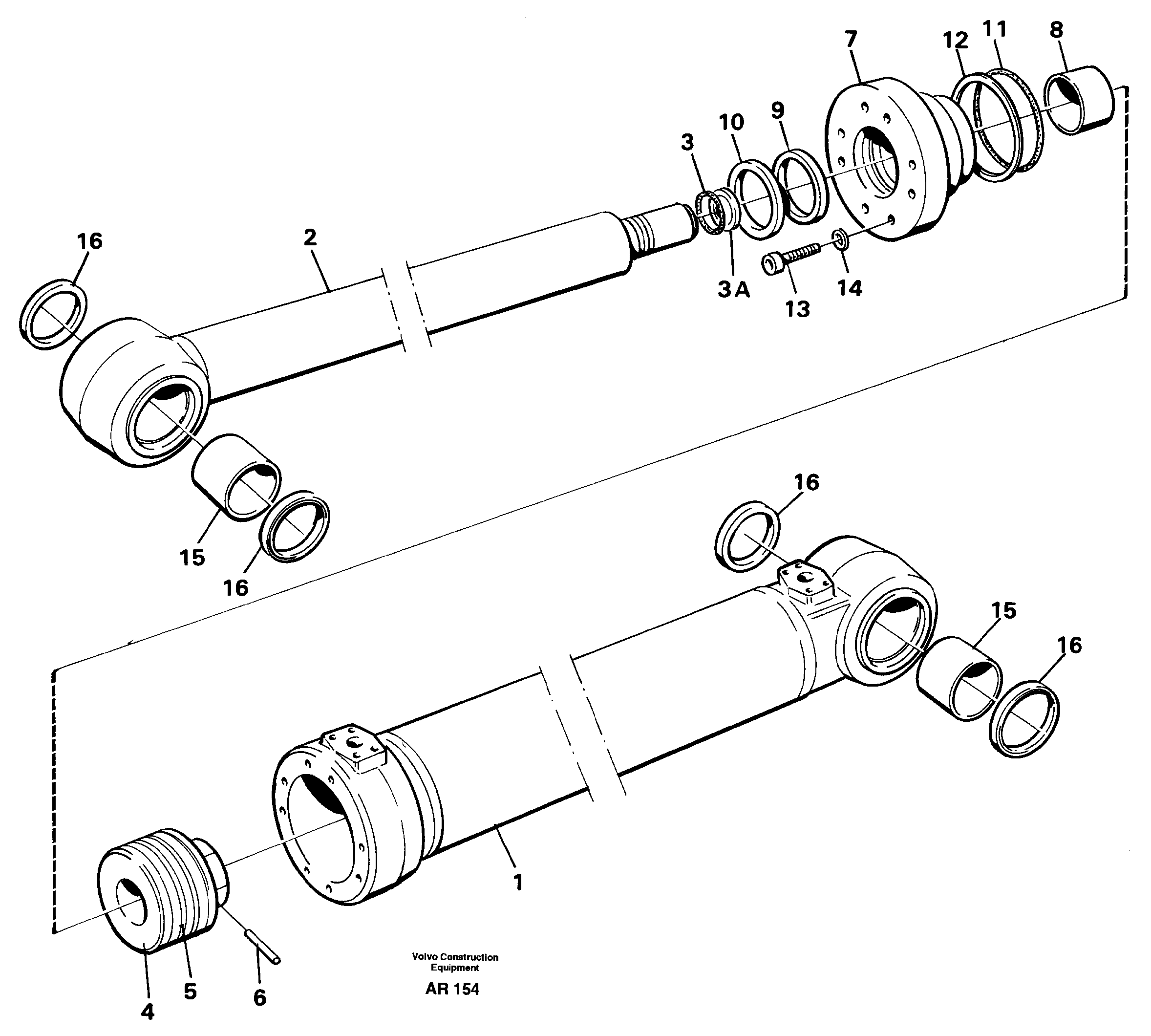 Схема запчастей Volvo L50C - 71038 Hydraulic cylinder, Tilting L50C S/N 10967-, OPEN ROPS S/N 35001-