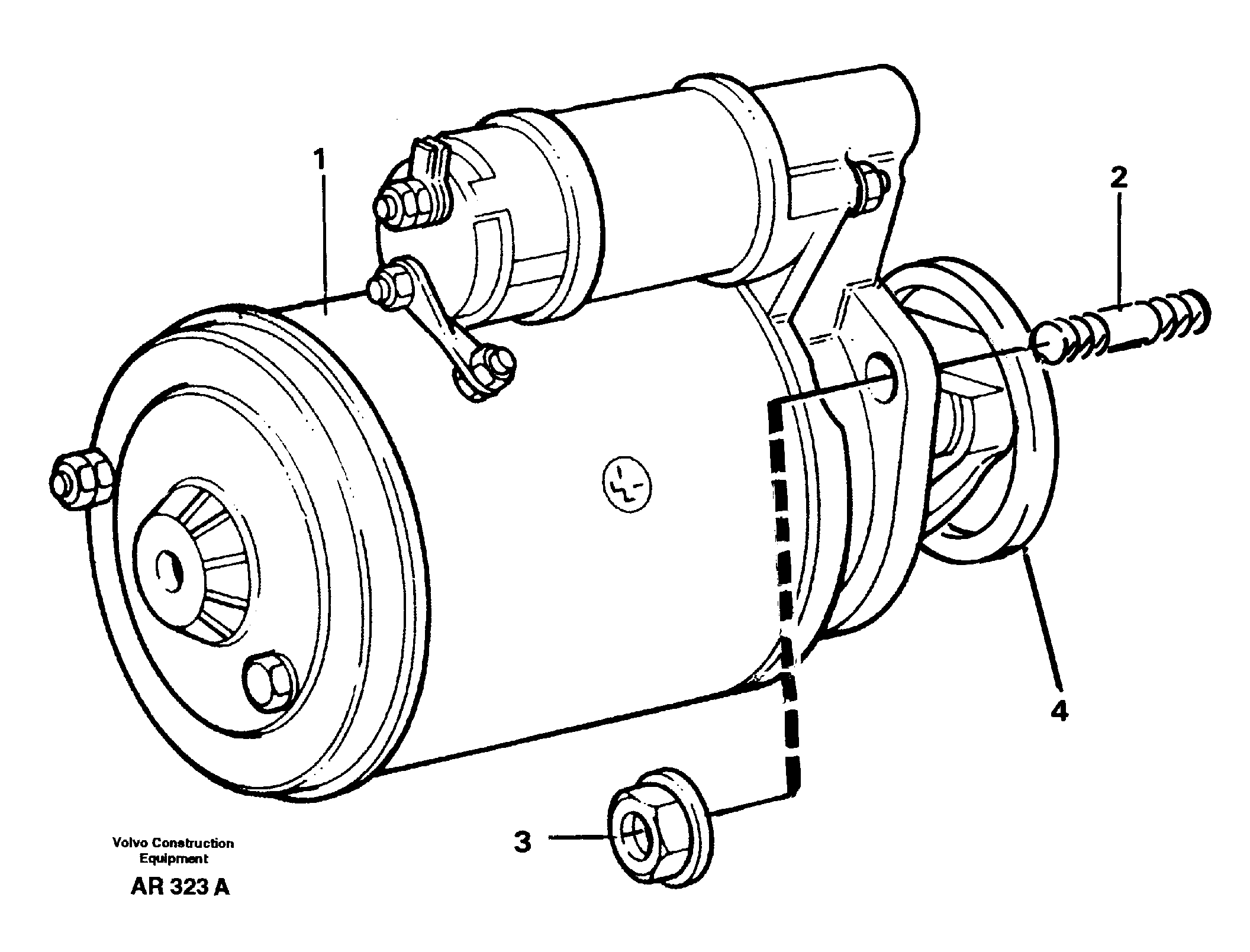 Схема запчастей Volvo L50C - 25449 Starter motor, mounting L50C S/N 10967-, OPEN ROPS S/N 35001-