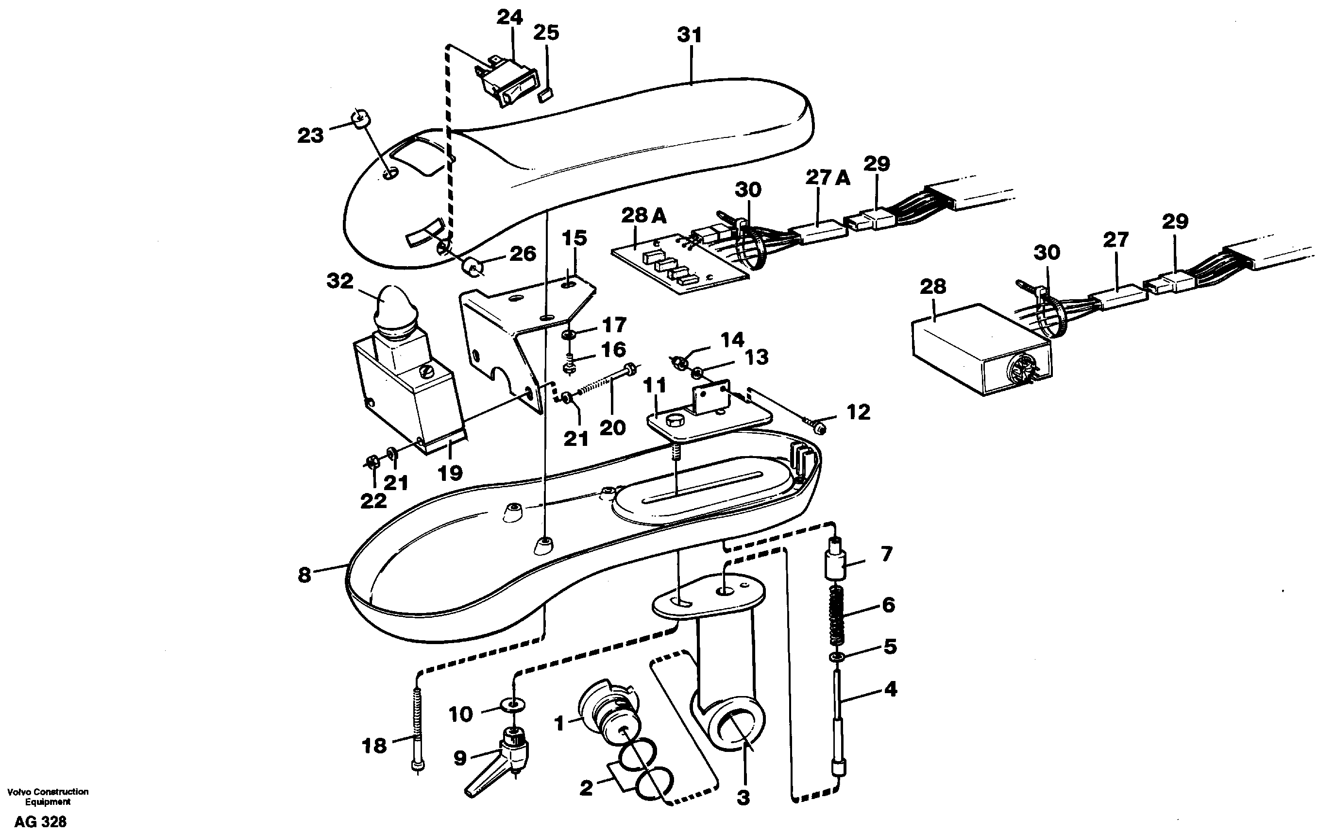 Схема запчастей Volvo L50C - 54024 Armrest L50B/L50C VOLVO BM VOLVO BM L50B/L50C SER NO - 10966
