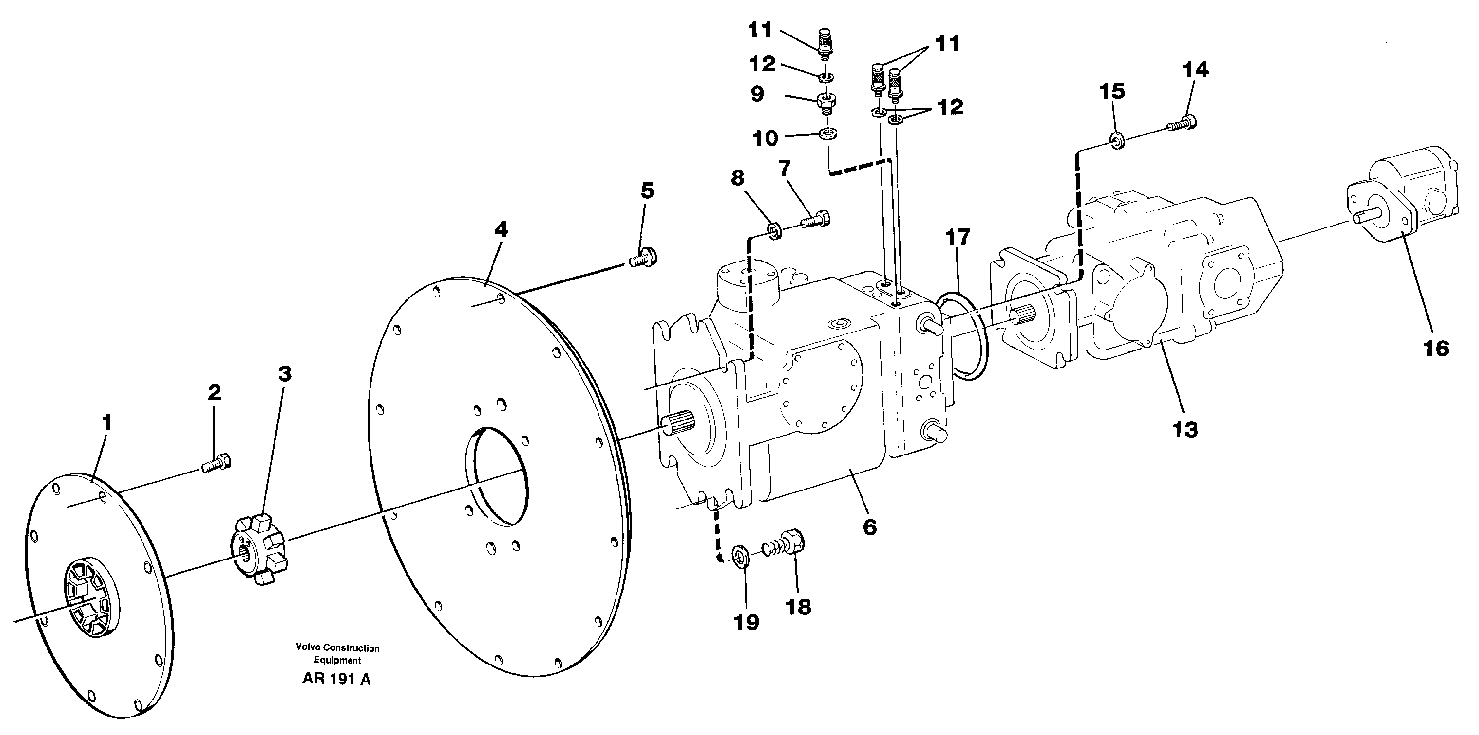 Схема запчастей Volvo L50C - 98420 Pump, Mounting L50C S/N 10967-, OPEN ROPS S/N 35001-