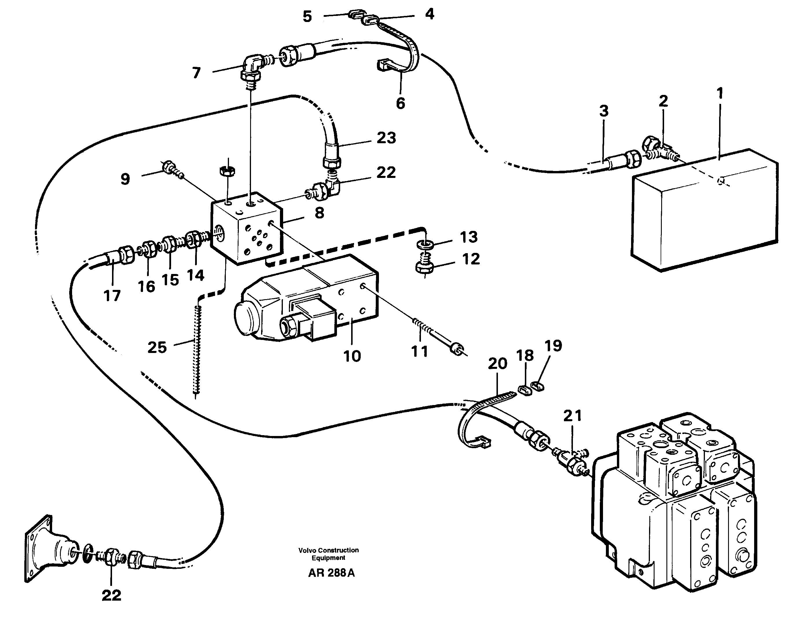 Схема запчастей Volvo L50C - 39107 Controls, differential lock L50C S/N 10967-, OPEN ROPS S/N 35001-