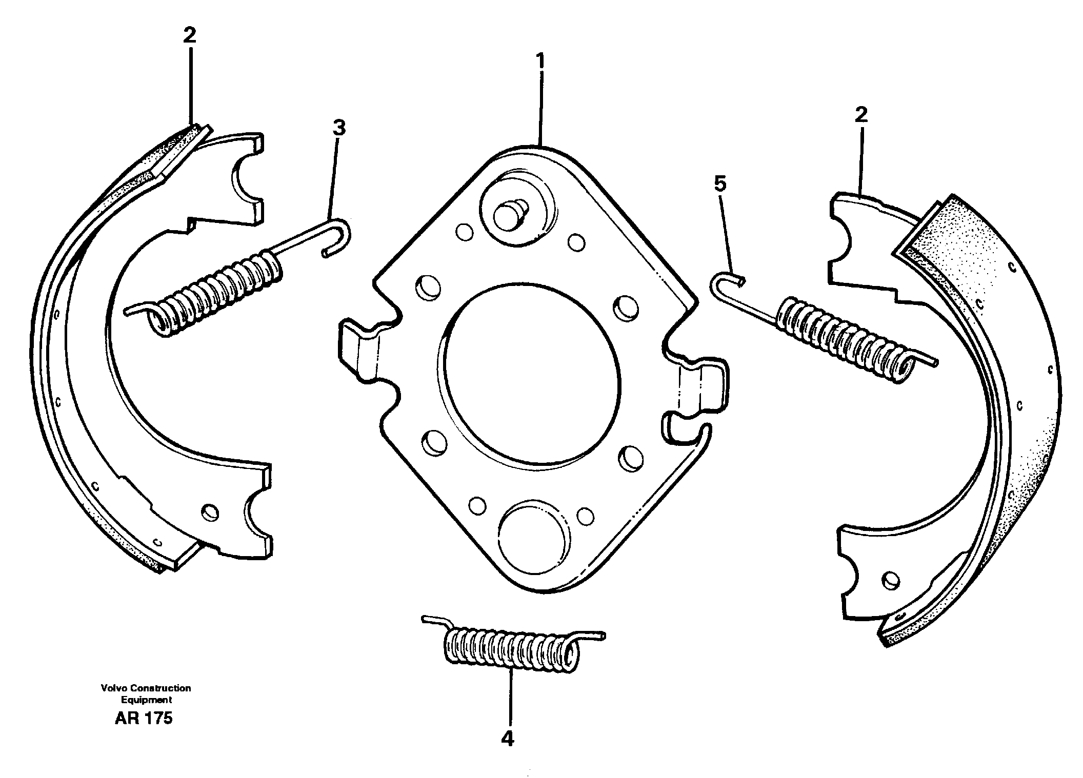 Схема запчастей Volvo L50C - 24436 Brake shoes L50C S/N 10967-, OPEN ROPS S/N 35001-