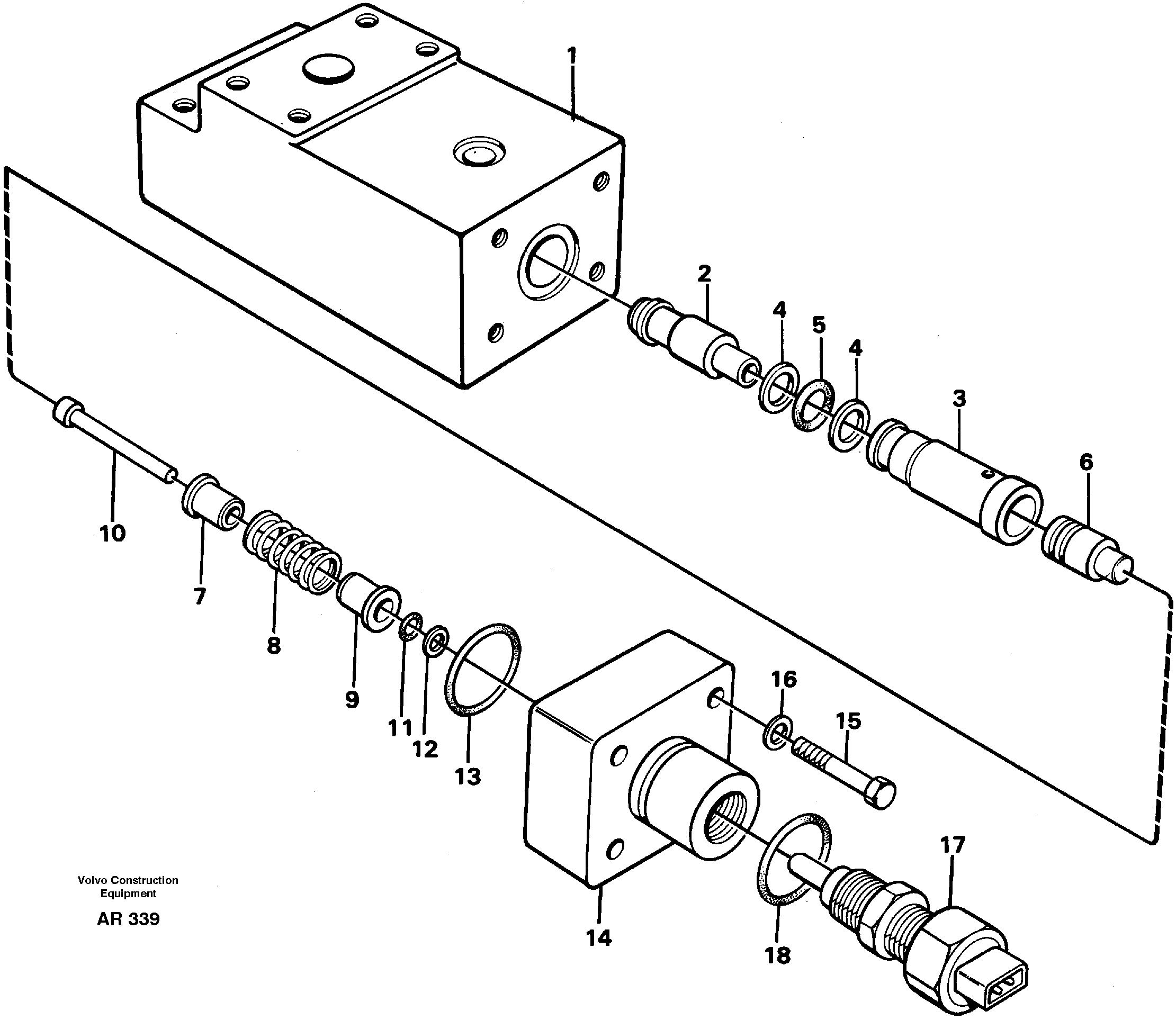 Схема запчастей Volvo L50C - 22401 Sensor L50C S/N 10967-, OPEN ROPS S/N 35001-