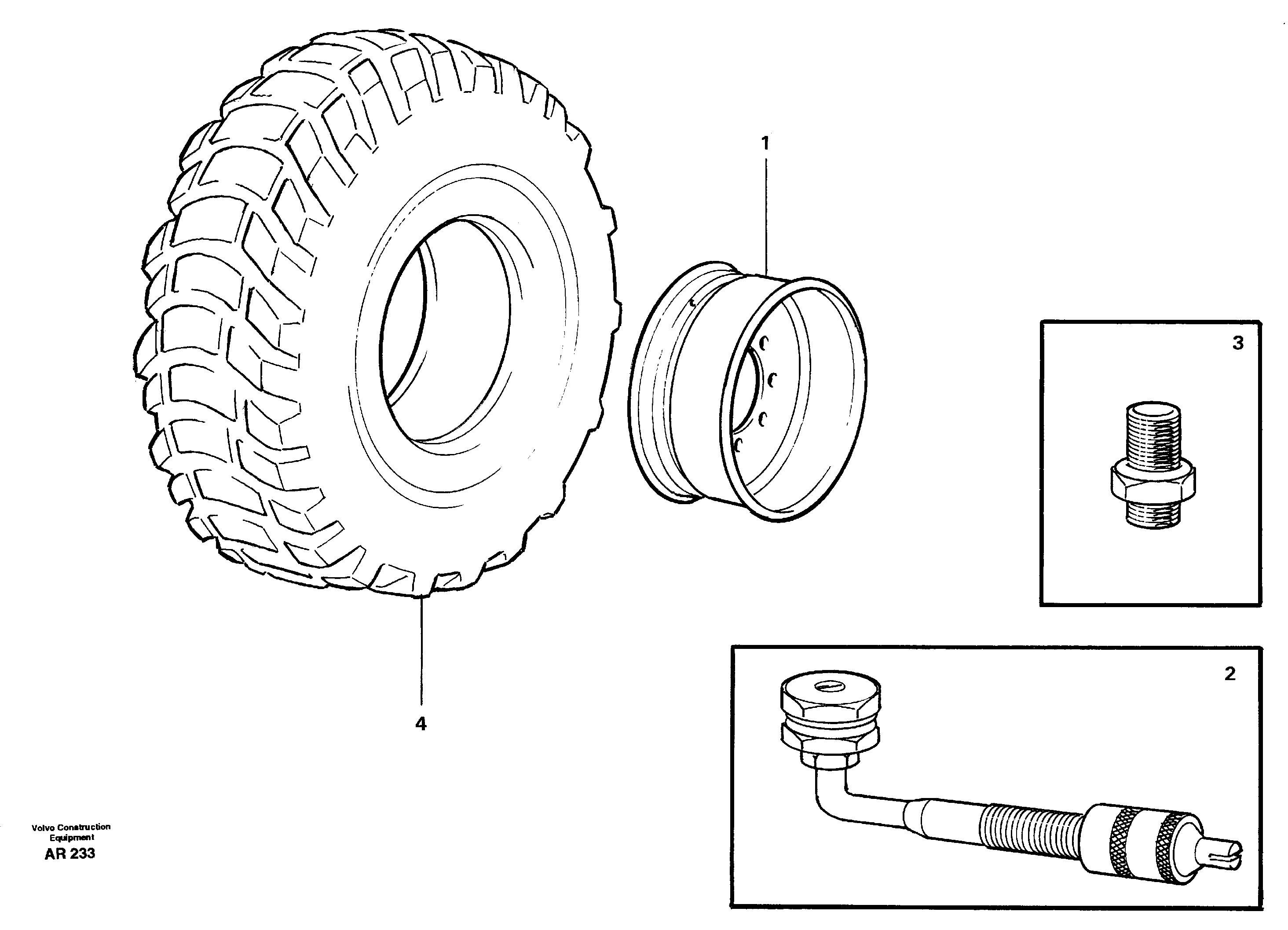 Схема запчастей Volvo L50C - 24709 Wheel L50C S/N 10967-, OPEN ROPS S/N 35001-