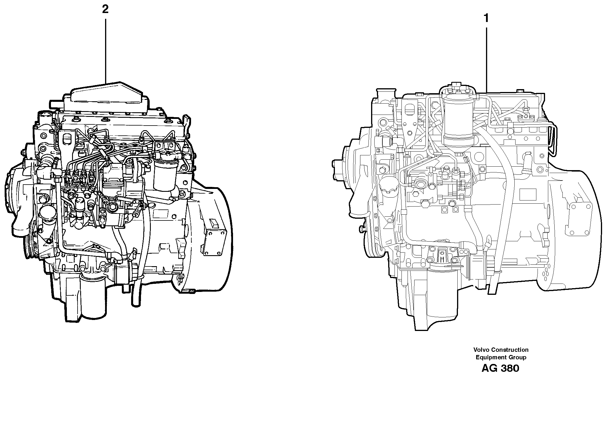 Схема запчастей Volvo L50C - 31161 Двигатель в сборе L50B/L50C VOLVO BM VOLVO BM L50B/L50C SER NO - 10966
