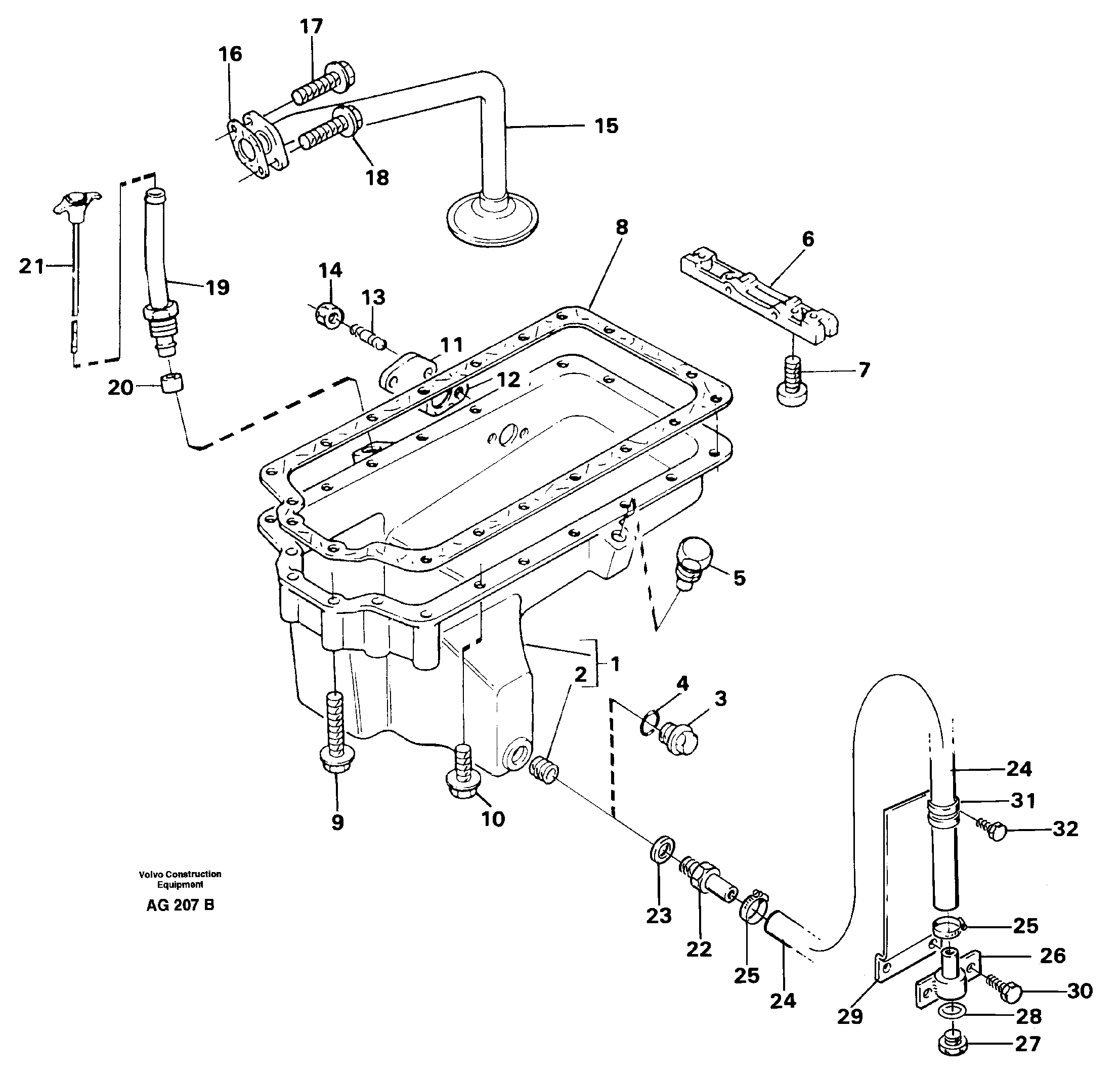 Схема запчастей Volvo L50C - 84739 Oil sump L50B/L50C VOLVO BM VOLVO BM L50B/L50C SER NO - 10966