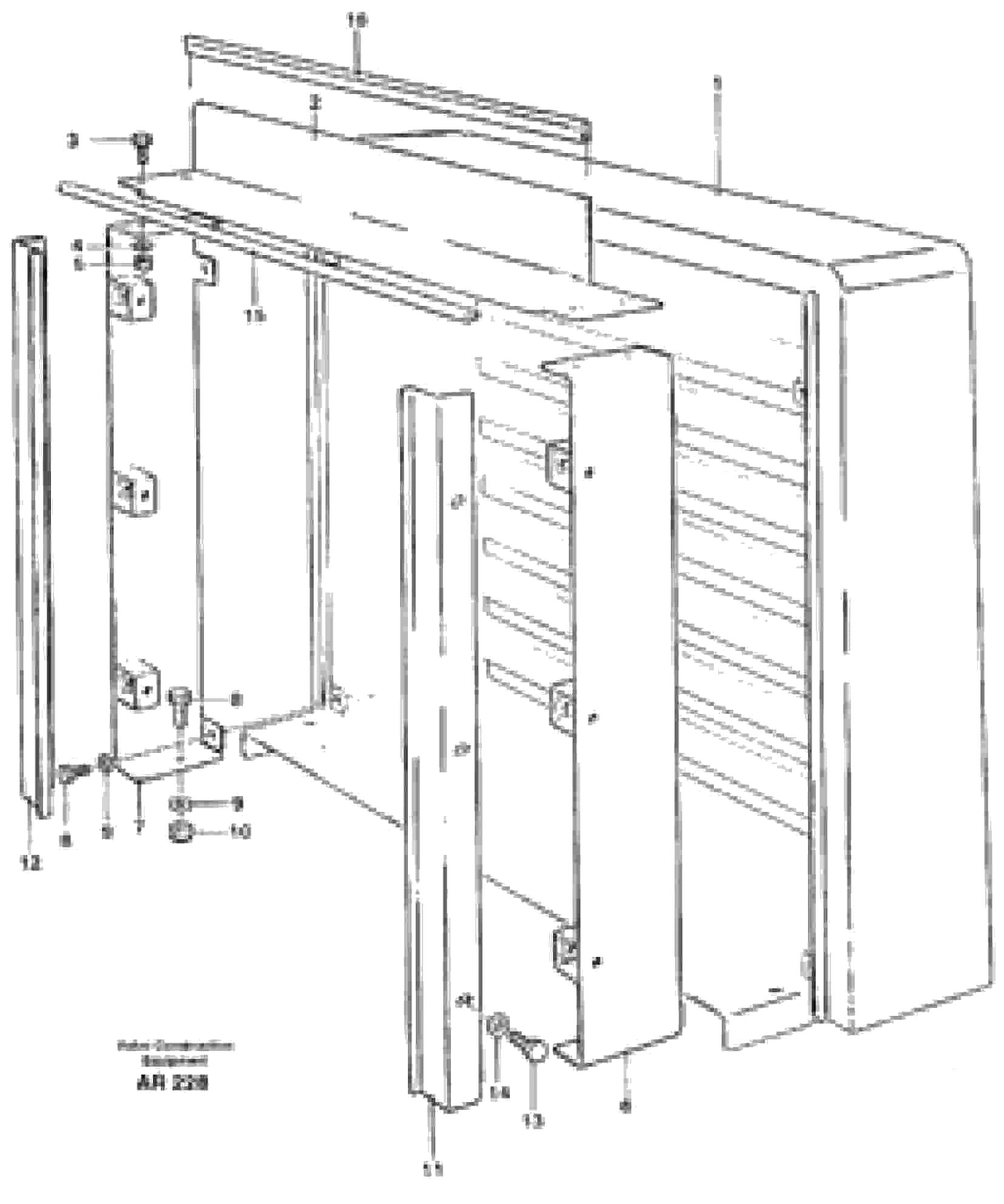 Схема запчастей Volvo L50C - 78010 Protecting plates Radiator casing L50C S/N 10967-, OPEN ROPS S/N 35001-