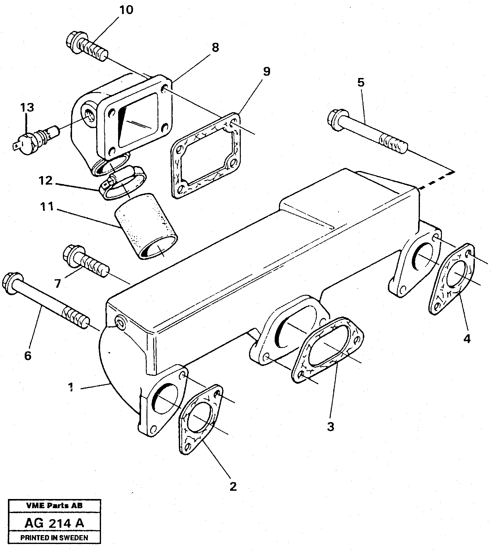 Схема запчастей Volvo L50C - 29685 Inlet manifold L50B/L50C VOLVO BM VOLVO BM L50B/L50C SER NO - 10966