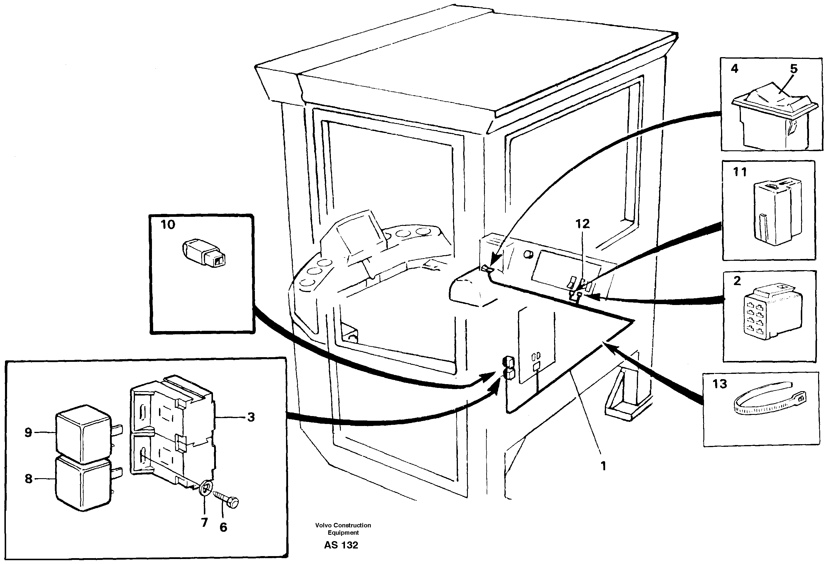 Схема запчастей Volvo L70C - 24206 Electrical system: extra forward and reverse switch L70C SER NO 13116-, SER NO BRAZIL 70007-