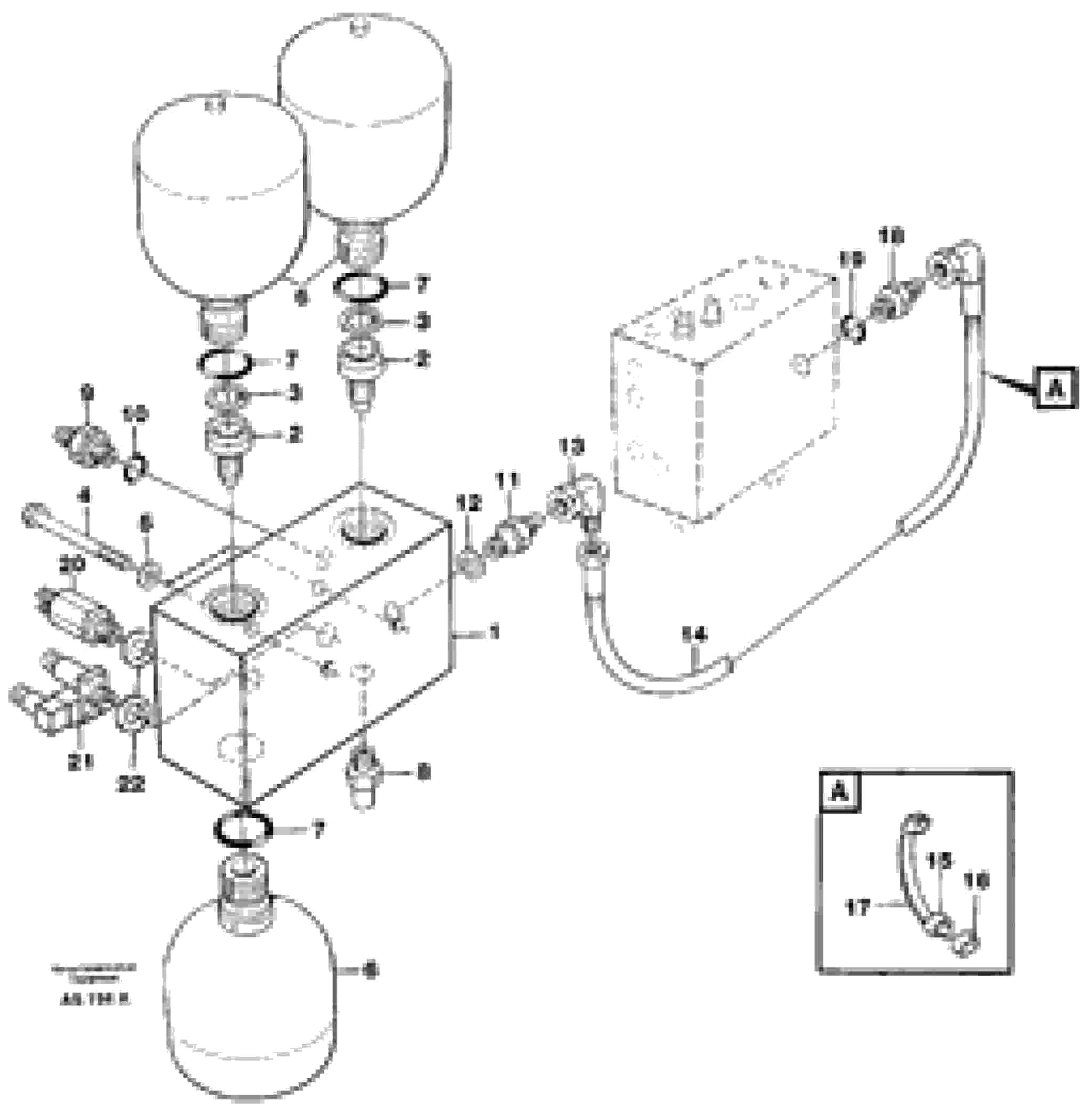 Схема запчастей Volvo L70C - 9520 Valve Accumulators L70C SER NO 13116-, SER NO BRAZIL 70007-