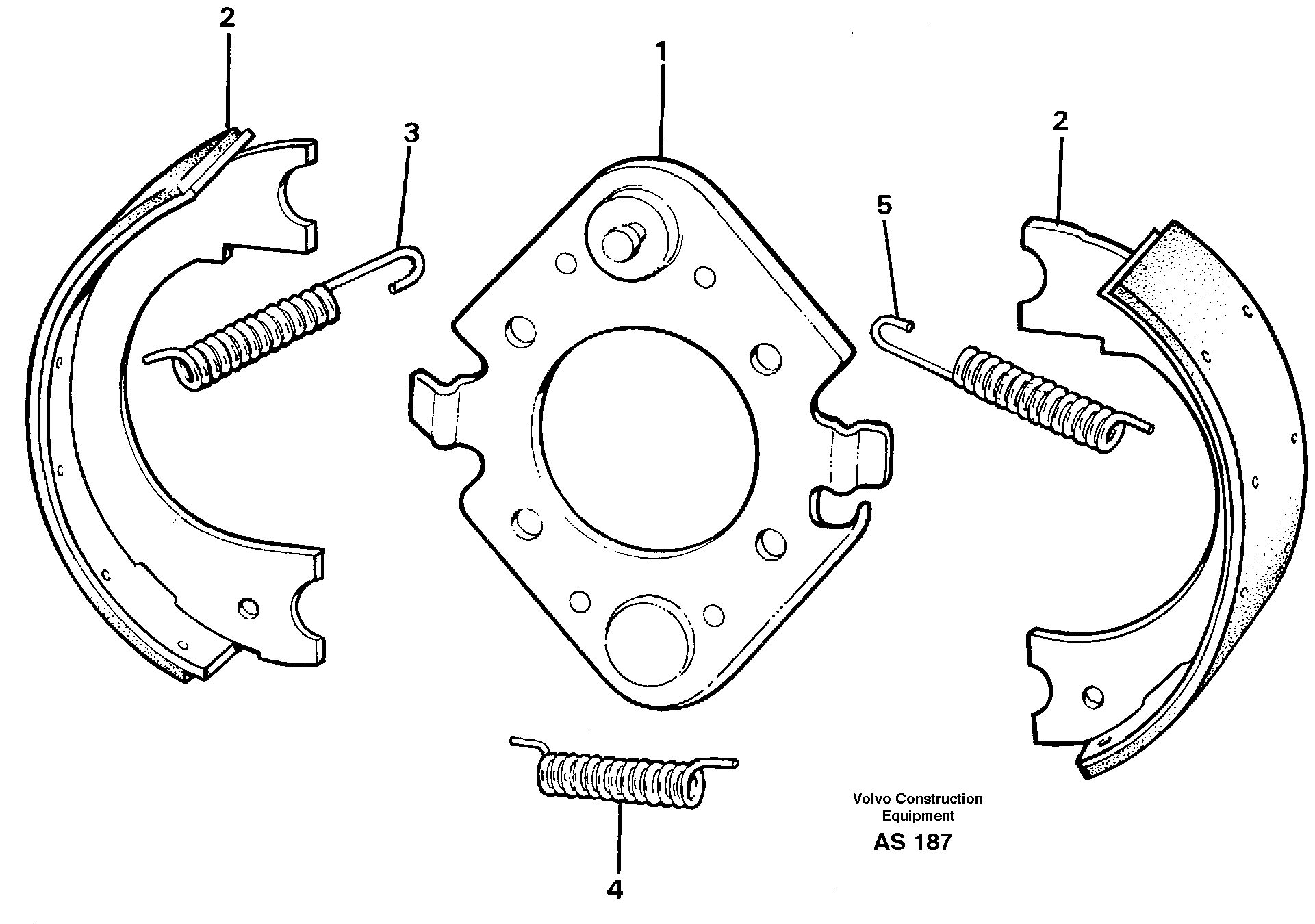 Схема запчастей Volvo L70C - 22704 Brake shoes L70C SER NO 13116-, SER NO BRAZIL 70007-