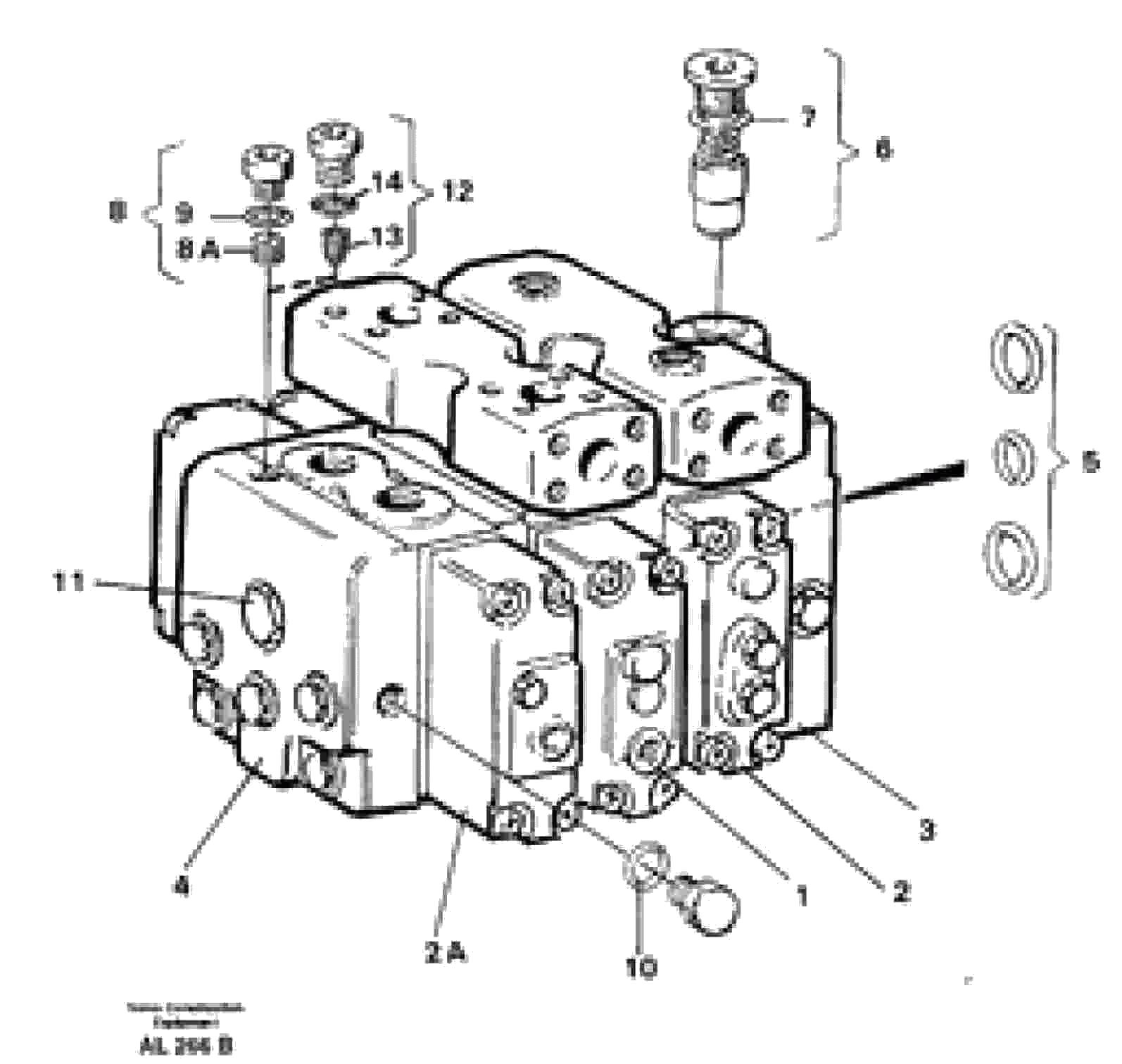 Схема запчастей Volvo L70C - 11265 Клапан регулирующий (распределительный) L70B/L70C VOLVO BM VOLVO BM L70B/L70C SER NO - 13115