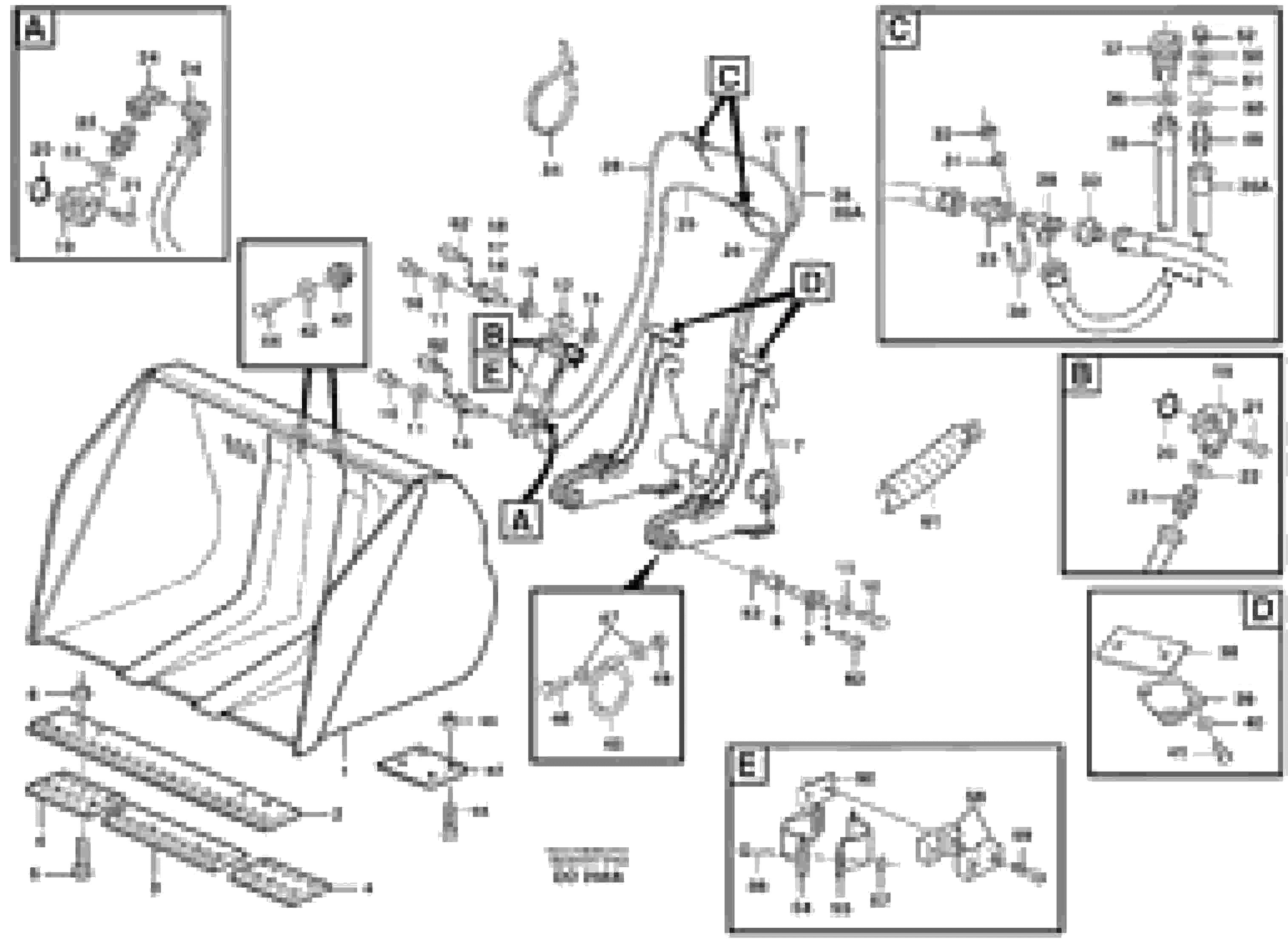 Схема запчастей Volvo L70C - 22821 High-tipping bucket ATTACHMENTS ATTACHMENTS WHEEL LOADERS GEN. - C