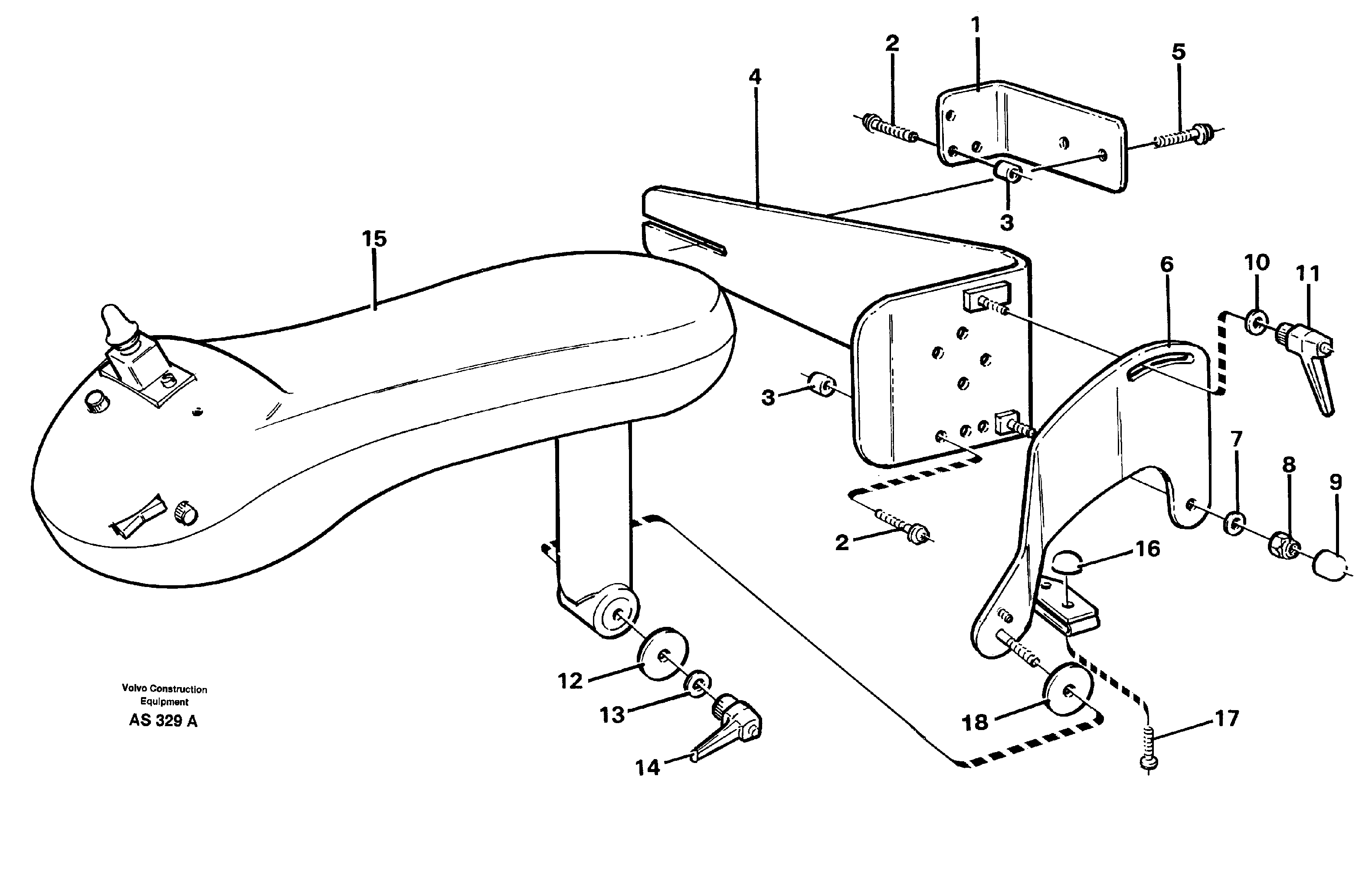 Схема запчастей Volvo L70C - 25878 Cdc-steering, armrest, mounting L70C SER NO 13116-, SER NO BRAZIL 70007-