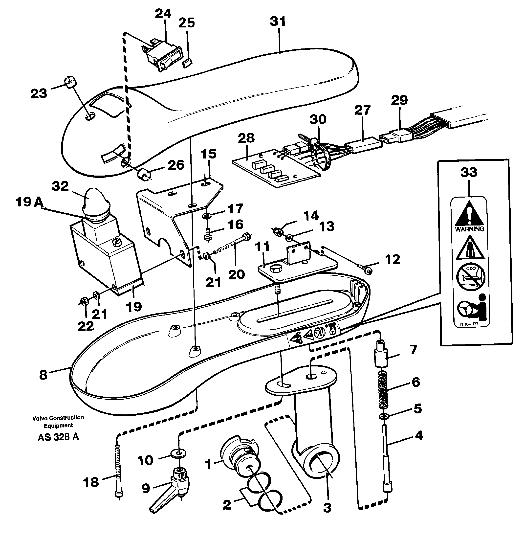 Схема запчастей Volvo L70C - 28989 Armrest L70C SER NO 13116-, SER NO BRAZIL 70007-