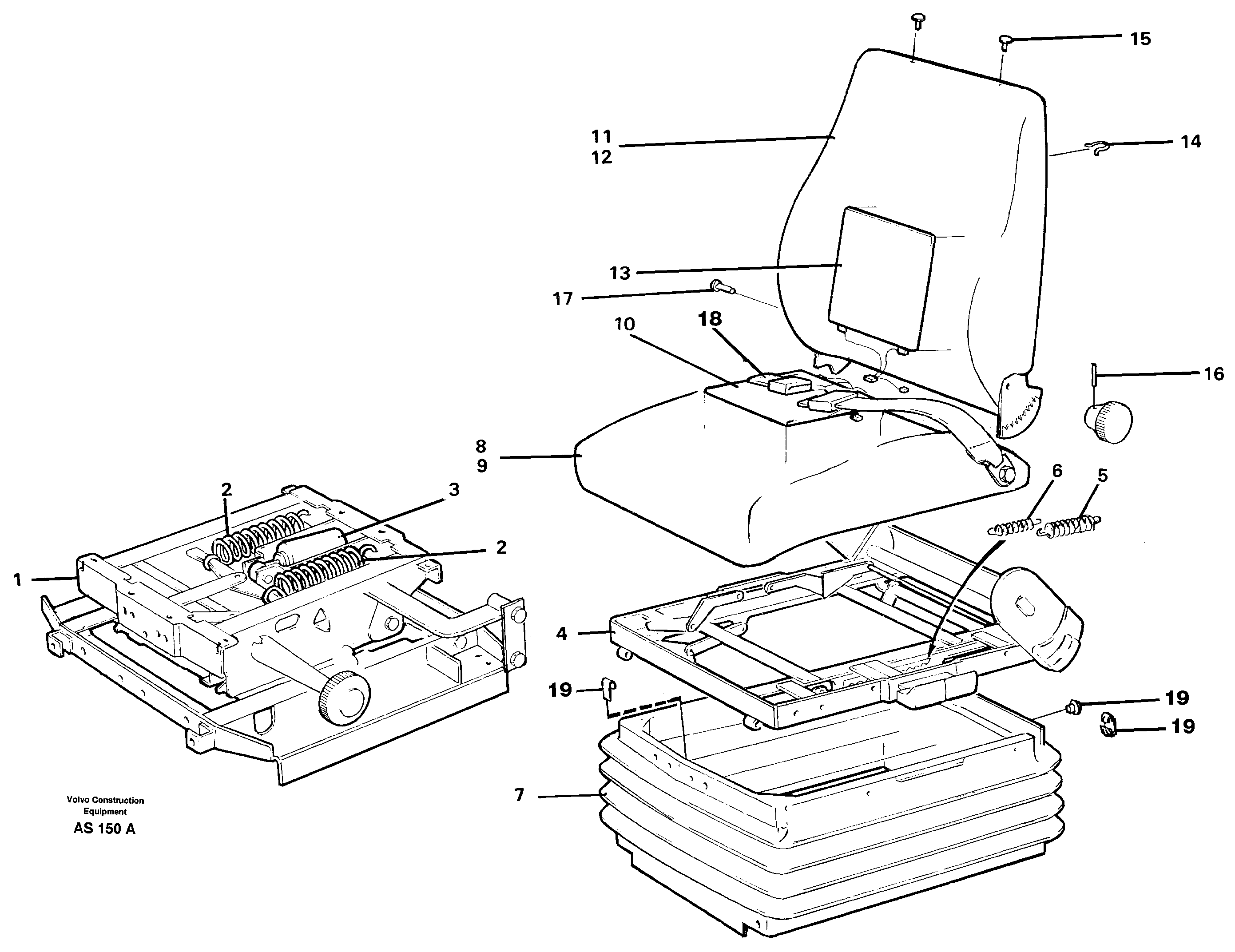 Схема запчастей Volvo L70C - 45214 Operator seat Isri L70C SER NO 13116-, SER NO BRAZIL 70007-